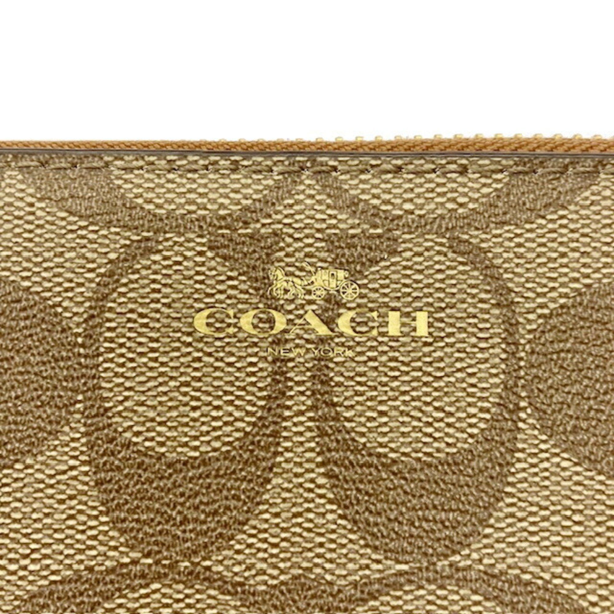 Coach COACH Signature Round Long Wallet F59267 Brown Size ONE SIZE - 11 Thumbnail