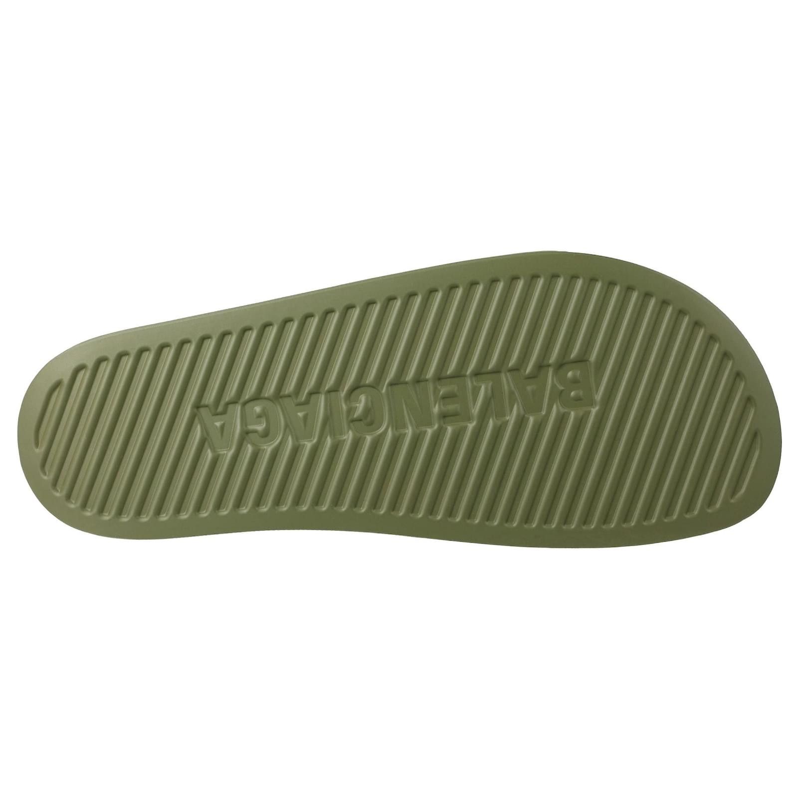 Balenciaga Pool Slide Khaki Size US 11 / IT 41 - 3 Thumbnail