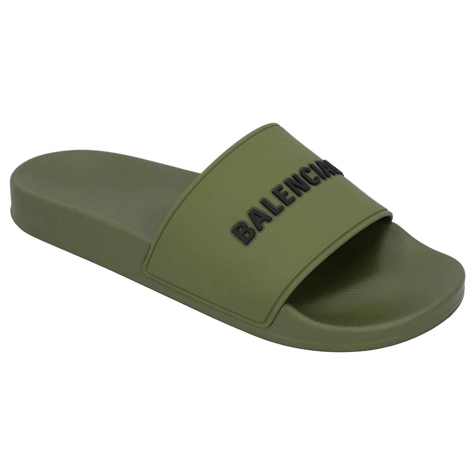 Balenciaga Pool Slide Khaki Size US 11 / IT 41 - 2 Thumbnail