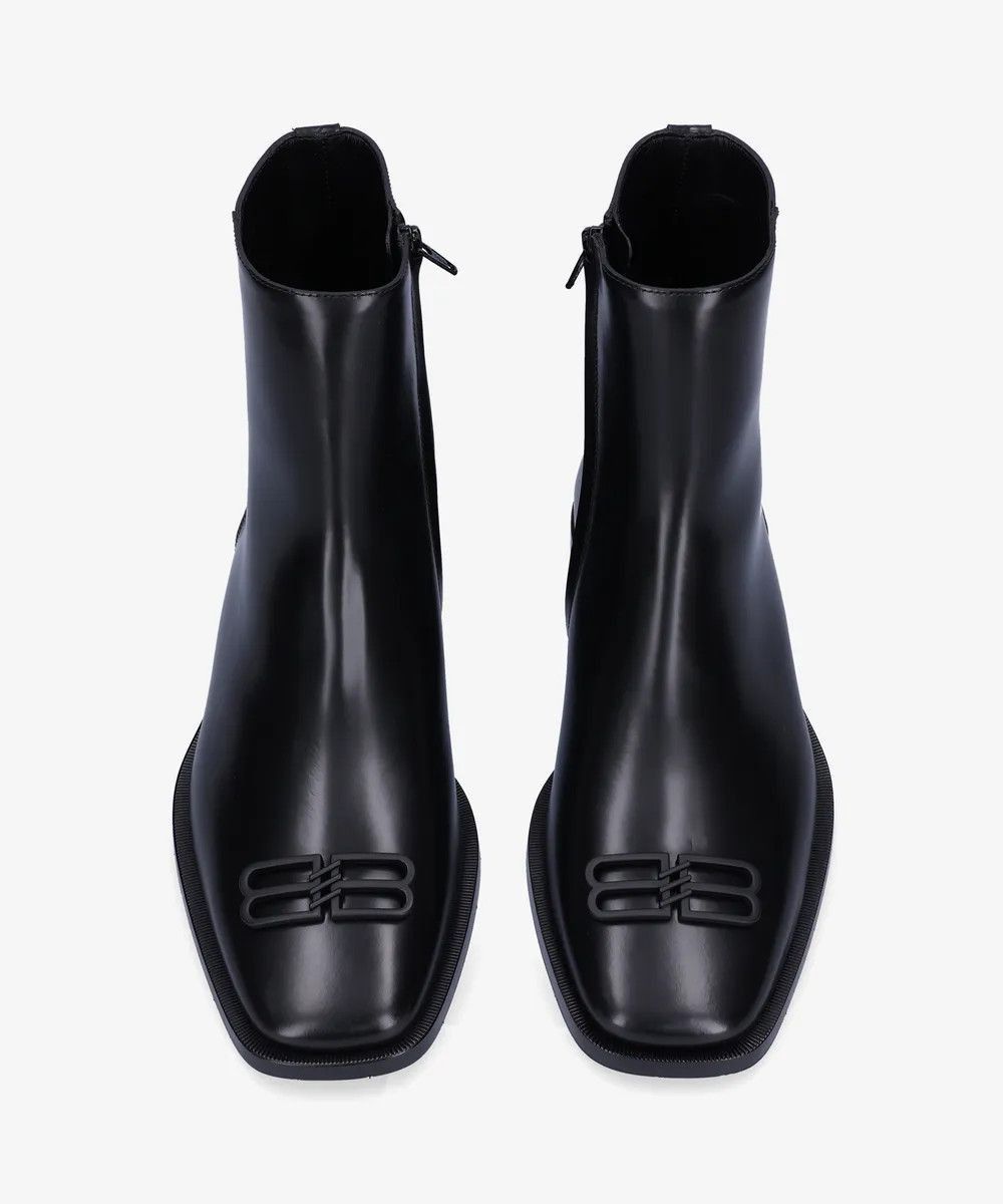 Balenciaga Leather BB Icon Rim Bootie in Black Size US 7 / EU 40 - 2 Thumbnail