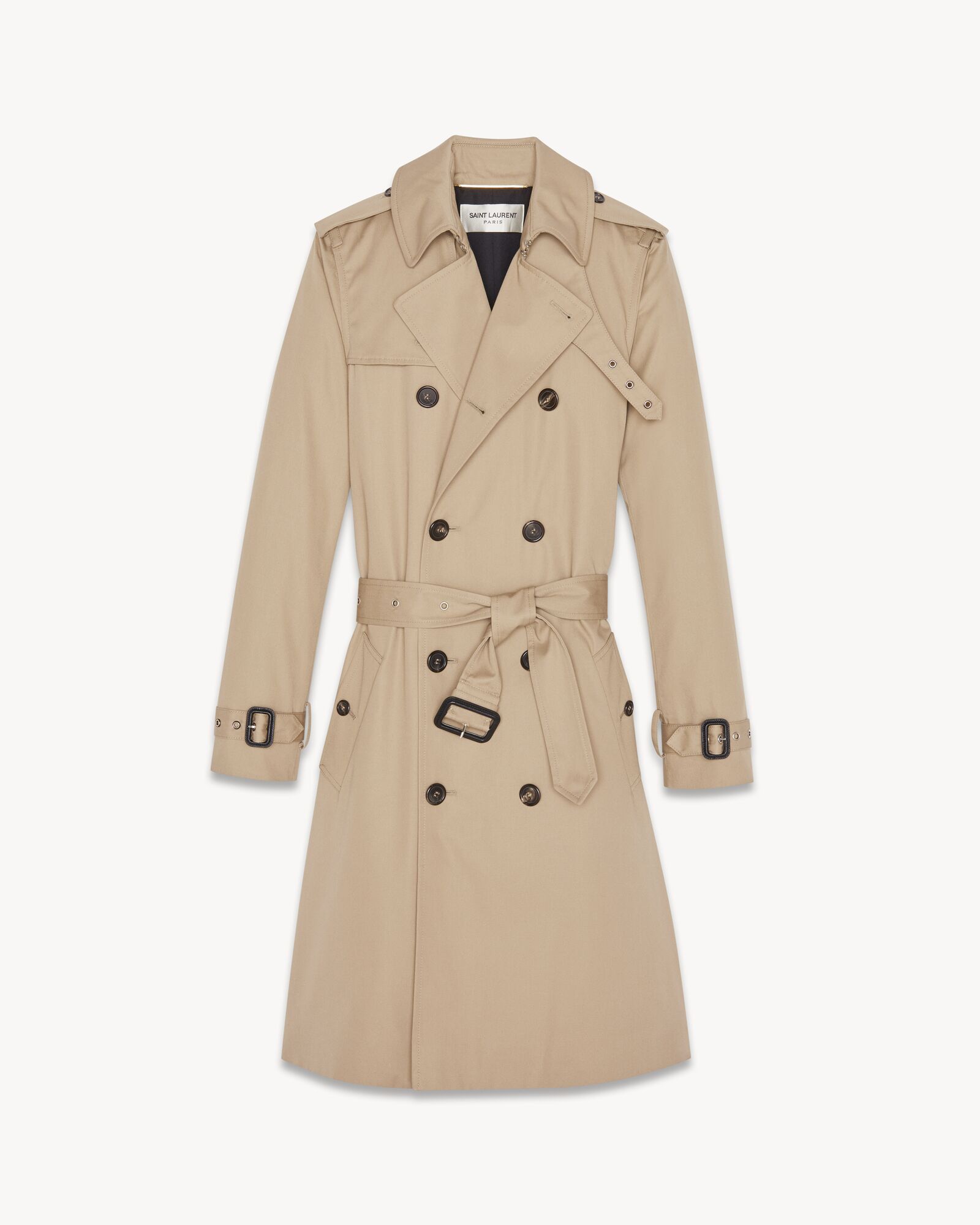 Saint Laurent Paris TRENCH COAT IN GABARDINE Size US L / EU 52-54 / 3 - 2 Thumbnail