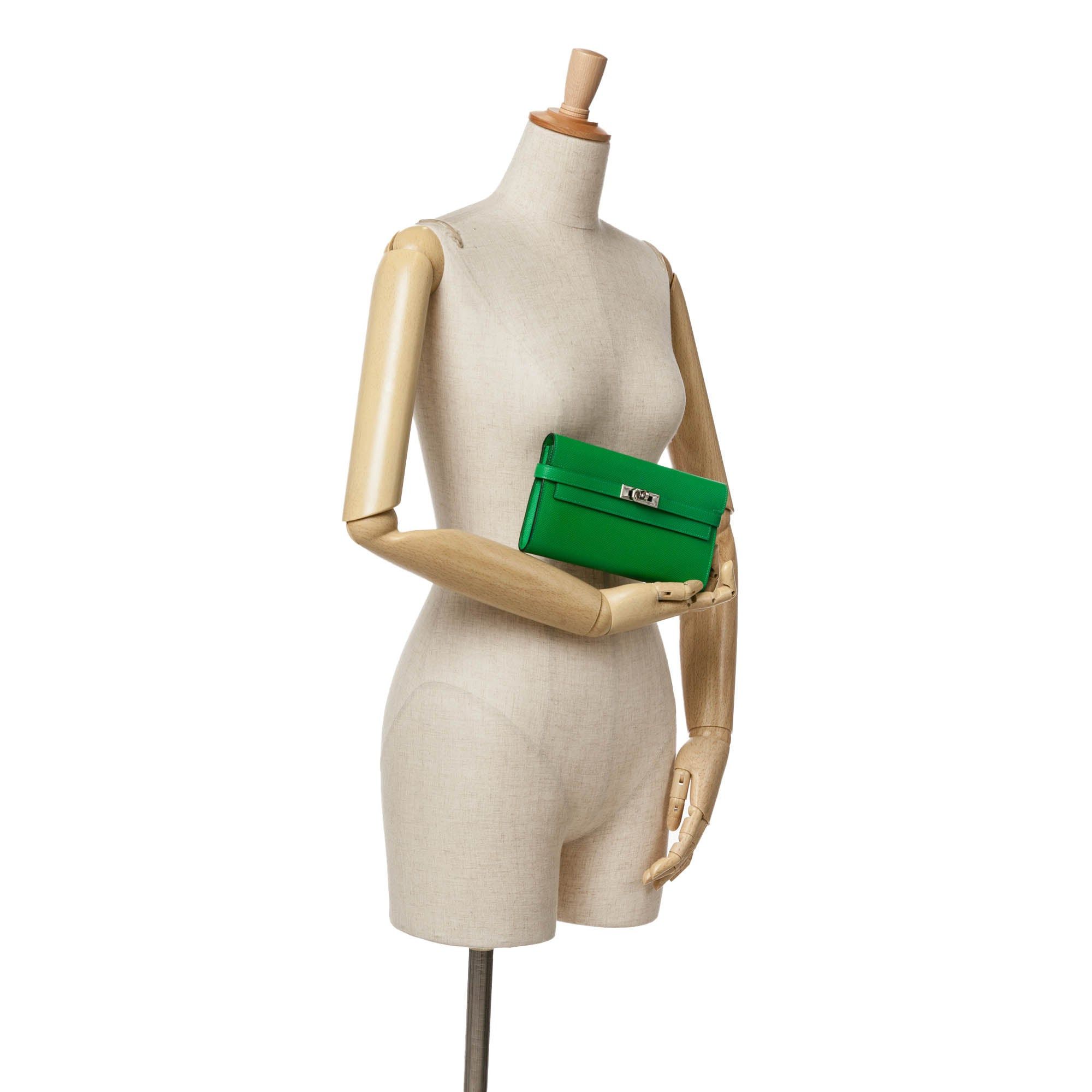 Hermes Hermès Epsom Kelly Longue Wallet Green Size ONE SIZE - 11 Thumbnail