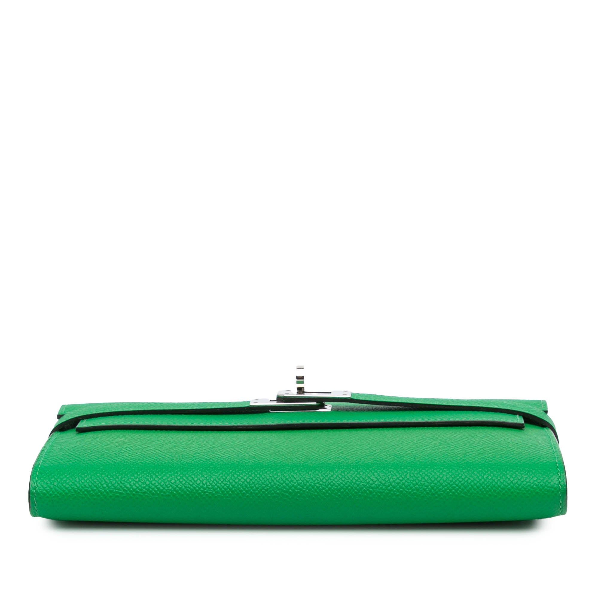 Hermes Hermès Epsom Kelly Longue Wallet Green Size ONE SIZE - 3 Thumbnail