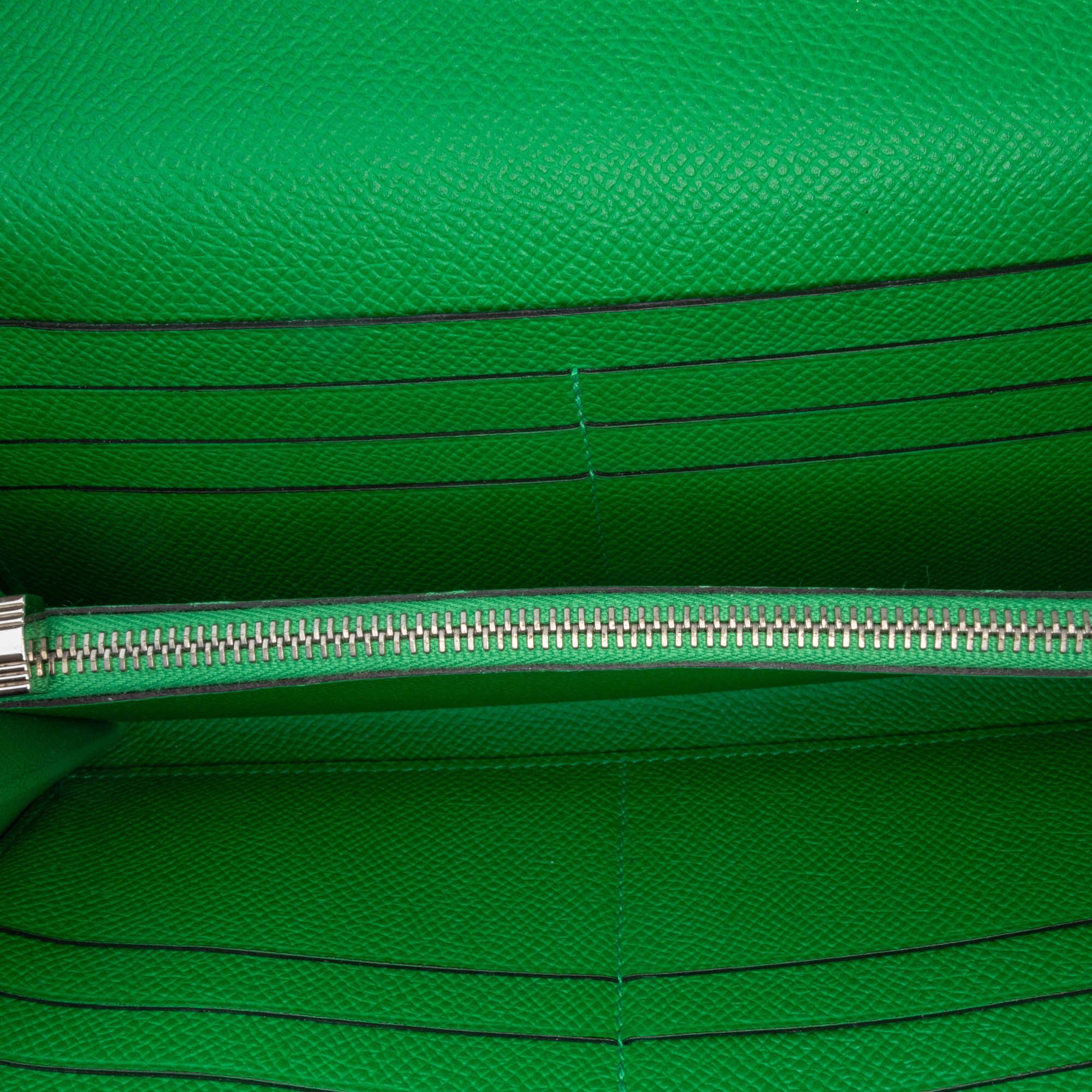 Hermes Hermès Epsom Kelly Longue Wallet Green Size ONE SIZE - 4 Thumbnail