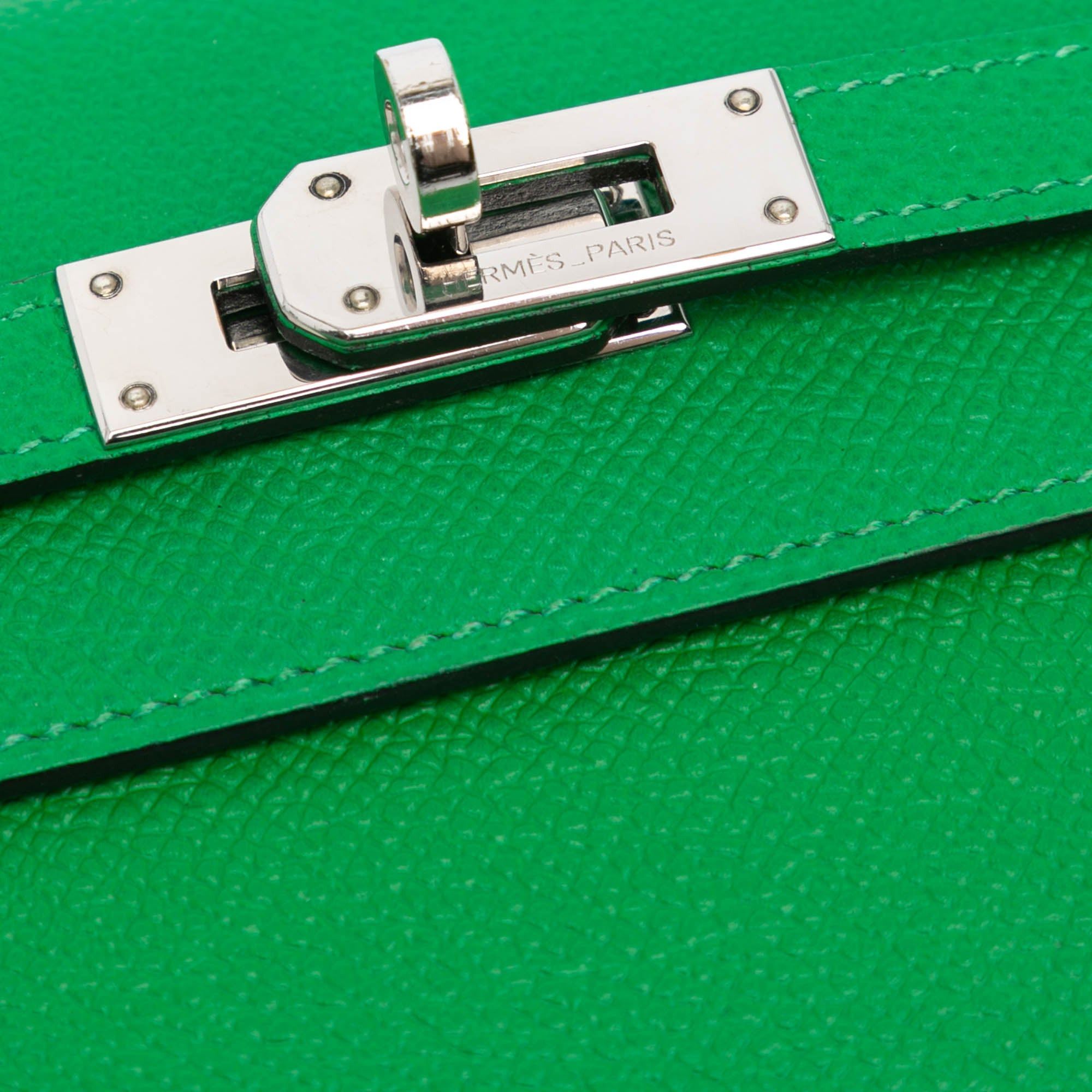 Hermes Hermès Epsom Kelly Longue Wallet Green Size ONE SIZE - 10 Thumbnail