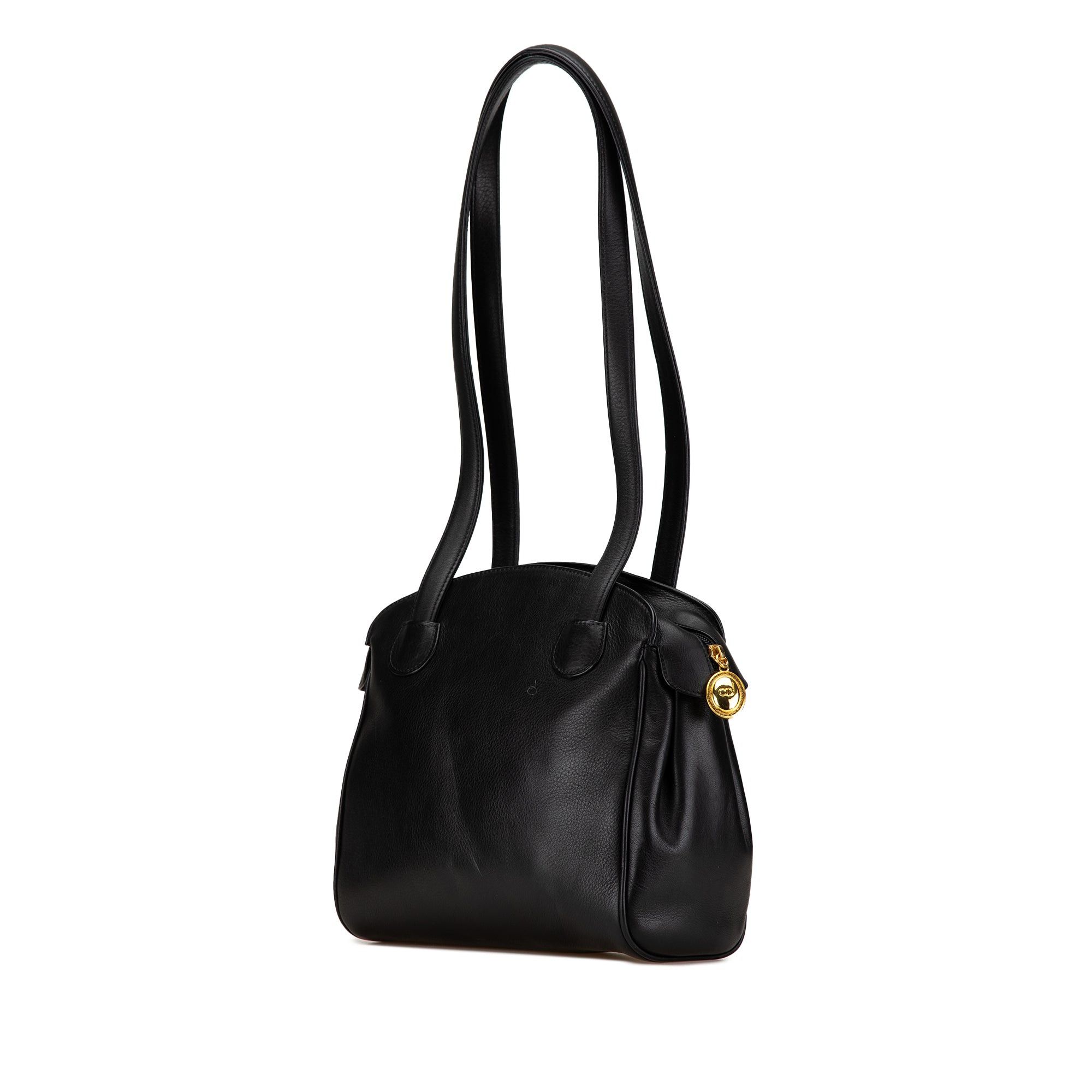 Dior Dior Leather CD Logo Shoulder Bag Black Size ONE SIZE - 2 Thumbnail
