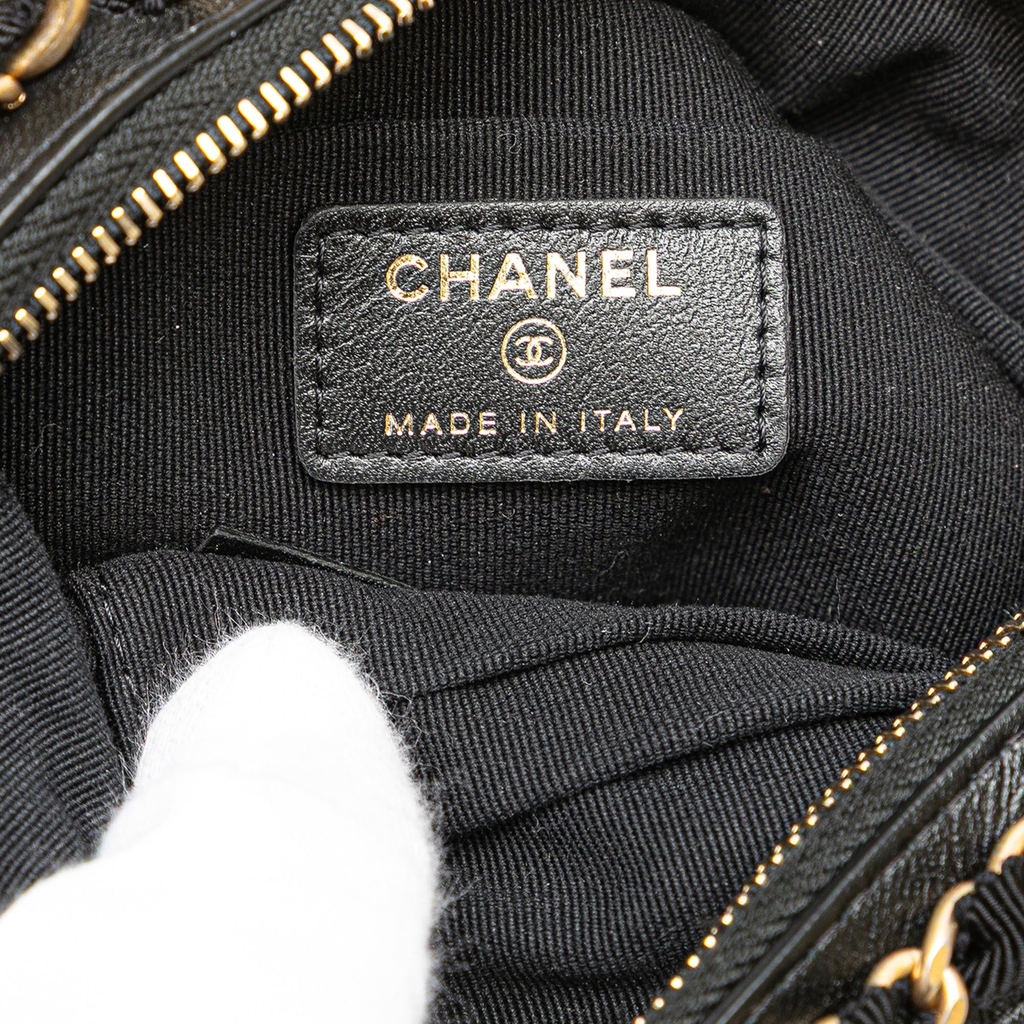 Chanel Chanel Nylon Grosgrain Lifestyle Clutch with Chain Black Size ONE SIZE - 5 Thumbnail