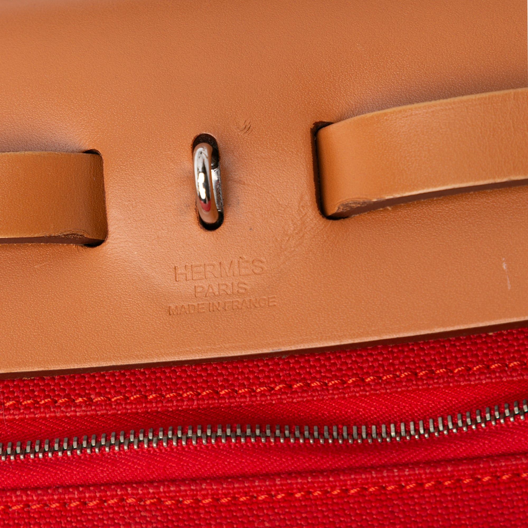 Hermes Hermès Canvas Herbag Zip 31 Red Size ONE SIZE - 5 Thumbnail