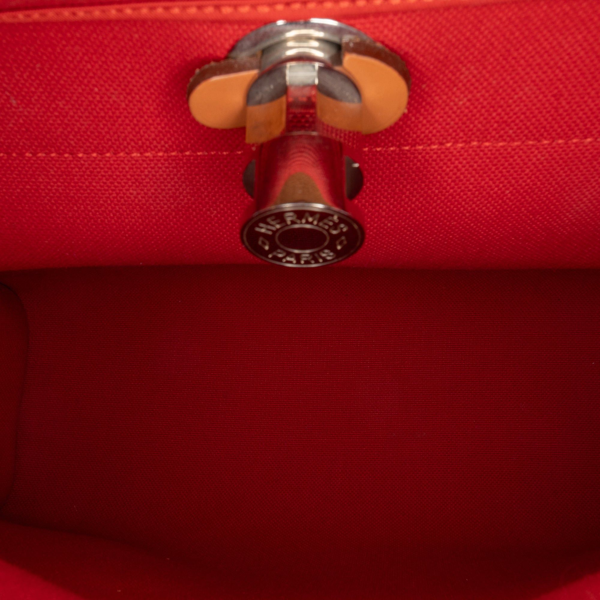 Hermes Hermès Canvas Herbag Zip 31 Red Size ONE SIZE - 4 Thumbnail
