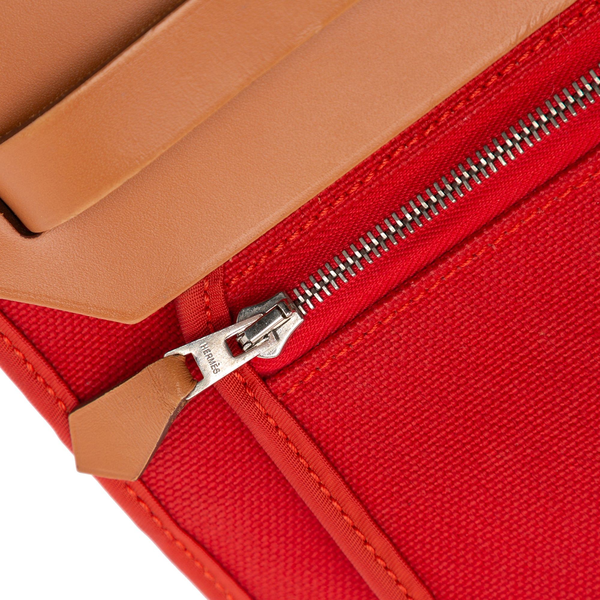 Hermes Hermès Canvas Herbag Zip 31 Red Size ONE SIZE - 7 Thumbnail