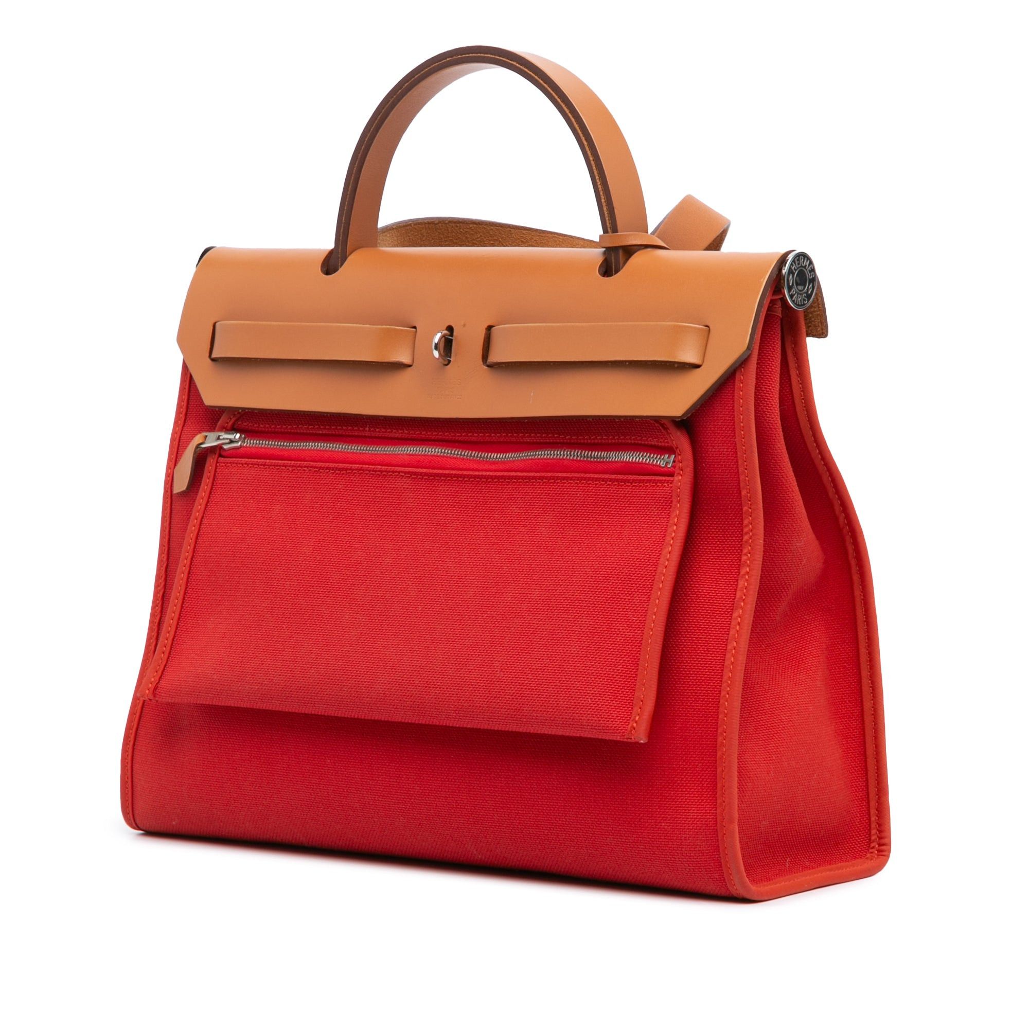 Hermes Hermès Canvas Herbag Zip 31 Red Size ONE SIZE - 2 Thumbnail
