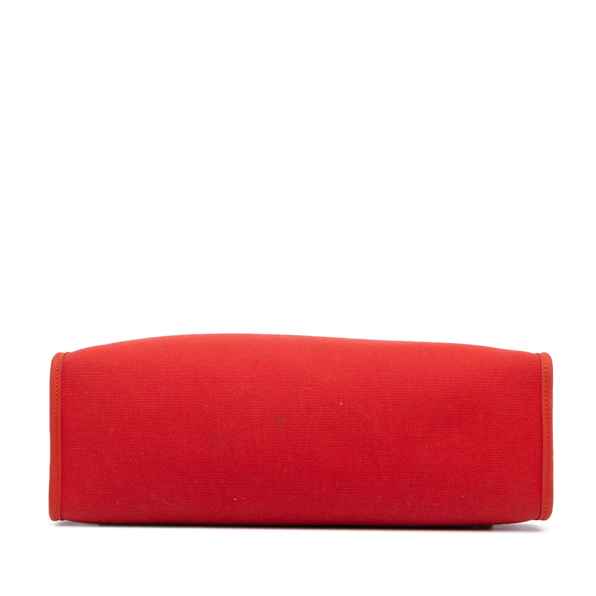 Hermes Hermès Canvas Herbag Zip 31 Red Size ONE SIZE - 3 Thumbnail
