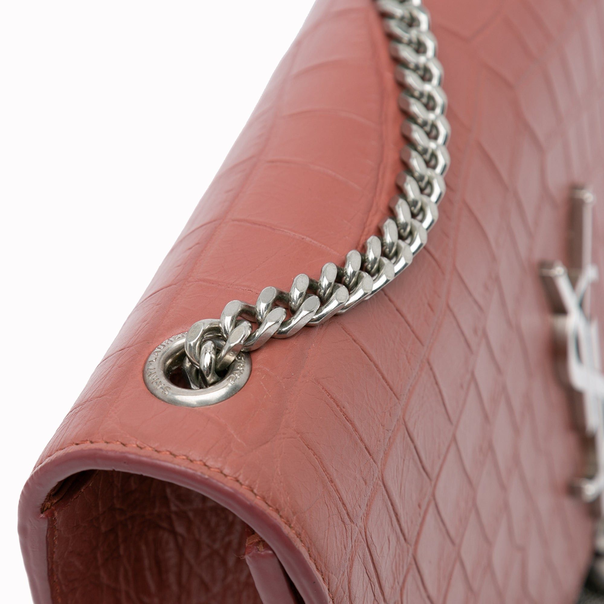 Saint Laurent Paris Saint Laurent Medium Embossed Kate Tassel Crossbody Red Size ONE SIZE - 10 Thumbnail