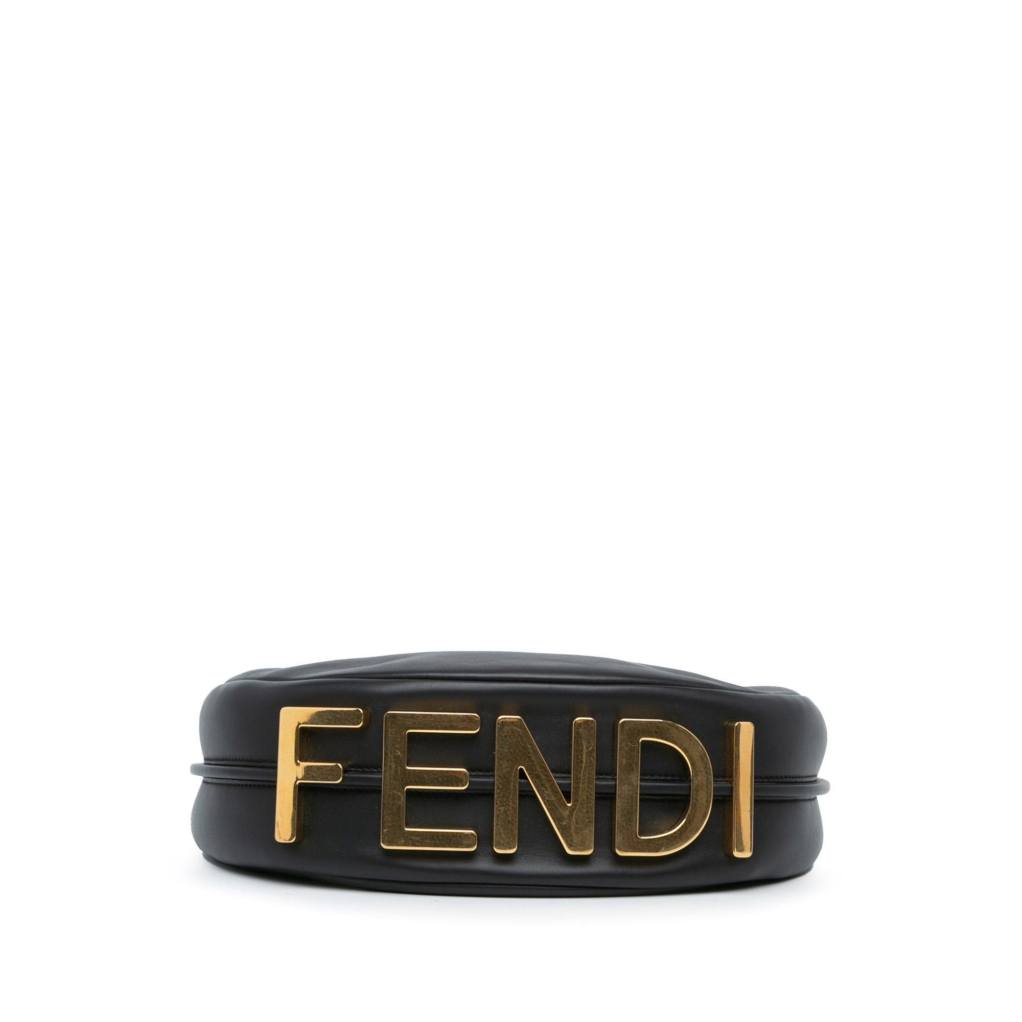 Fendi Fendi Medium Leather Fendigraphy Hobo Black Size ONE SIZE - 3 Thumbnail