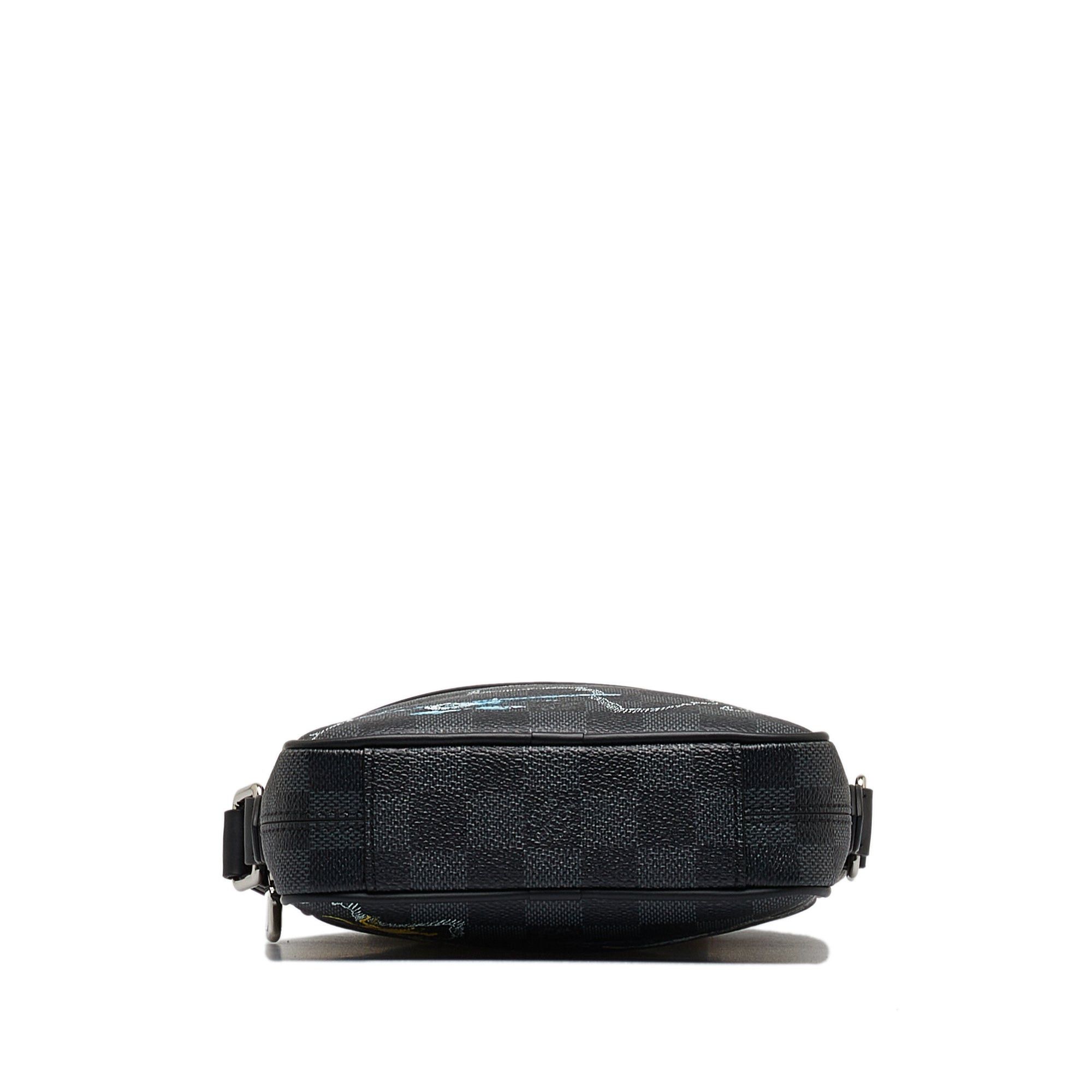 Louis Vuitton Louis Vuitton Damier Graphite Renaissance Map Danube Slim PM Black Size ONE SIZE - 4 Thumbnail
