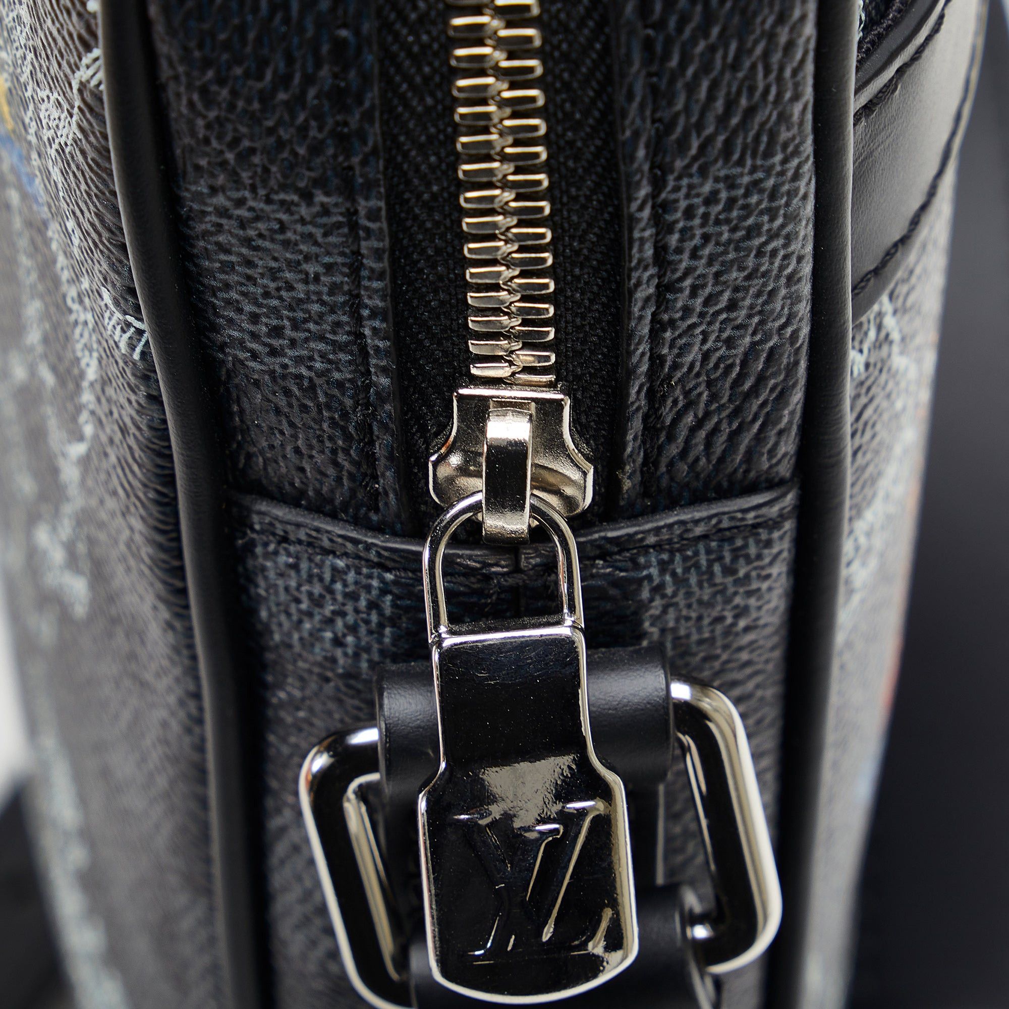 Louis Vuitton Louis Vuitton Damier Graphite Renaissance Map Danube Slim PM Black Size ONE SIZE - 8 Thumbnail