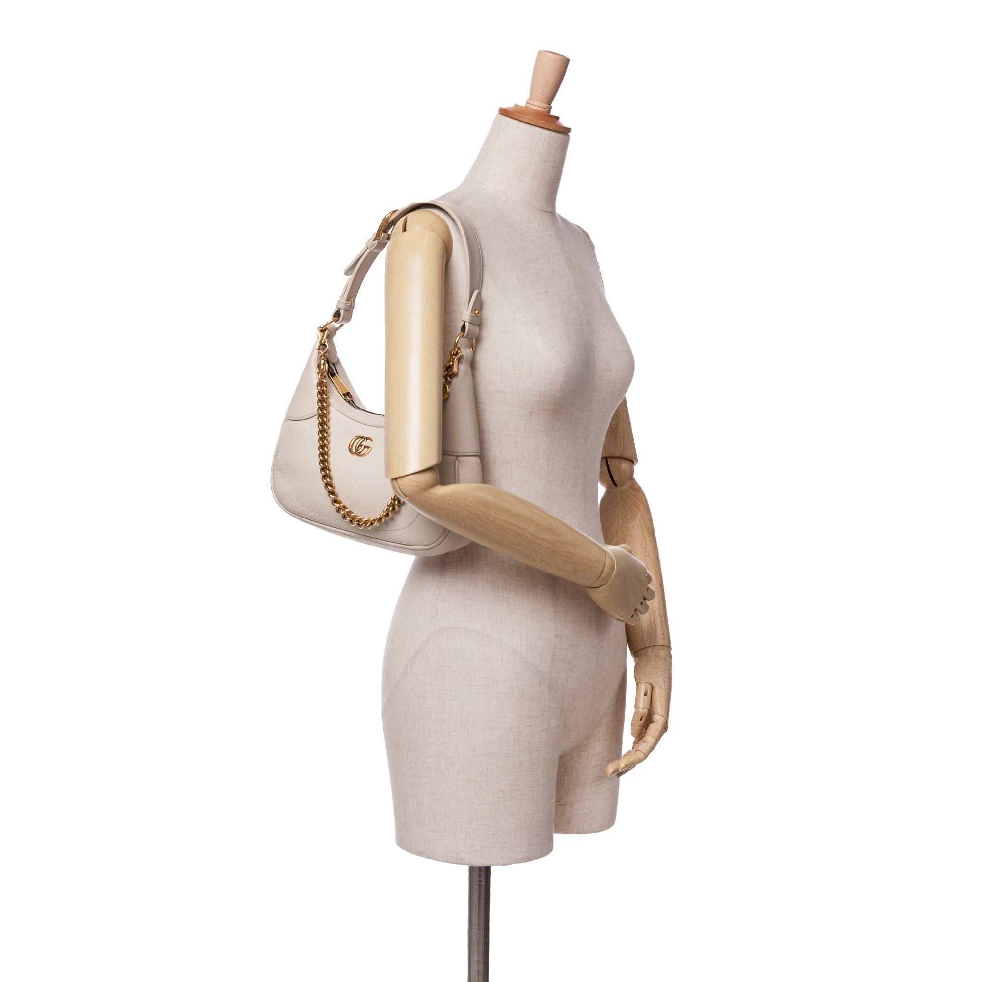 Gucci Gucci Small Calfskin Aphrodite Shoulder Bag White Size ONE SIZE - 10 Thumbnail