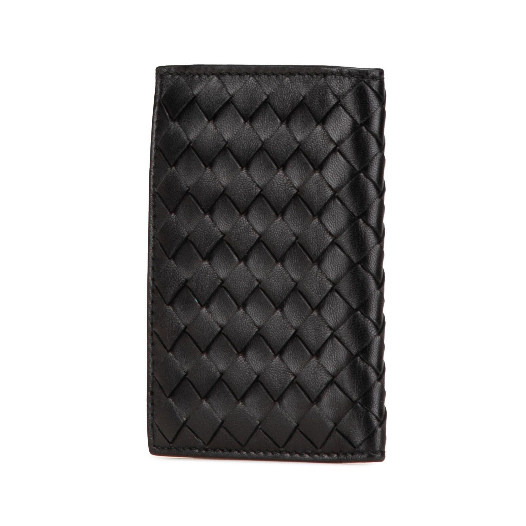 Bottega Veneta Bottega Veneta Nappa Intrecciato Bifold Card Case Black Size ONE SIZE - 2 Thumbnail