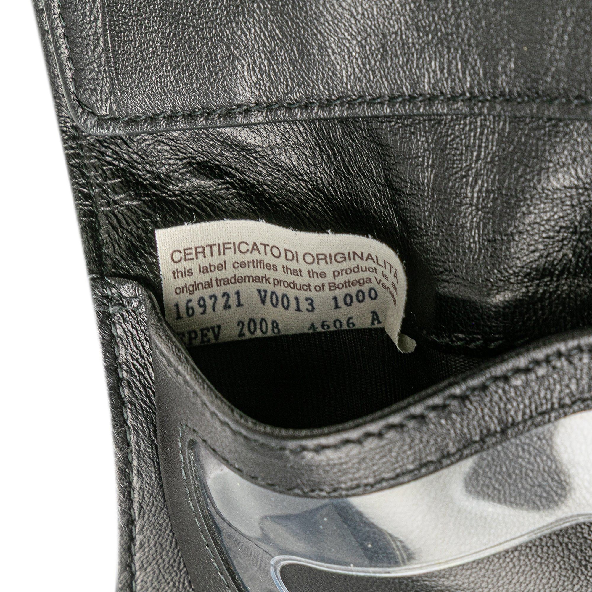Bottega Veneta Bottega Veneta Nappa Intrecciato Bifold Card Case Black Size ONE SIZE - 6 Thumbnail