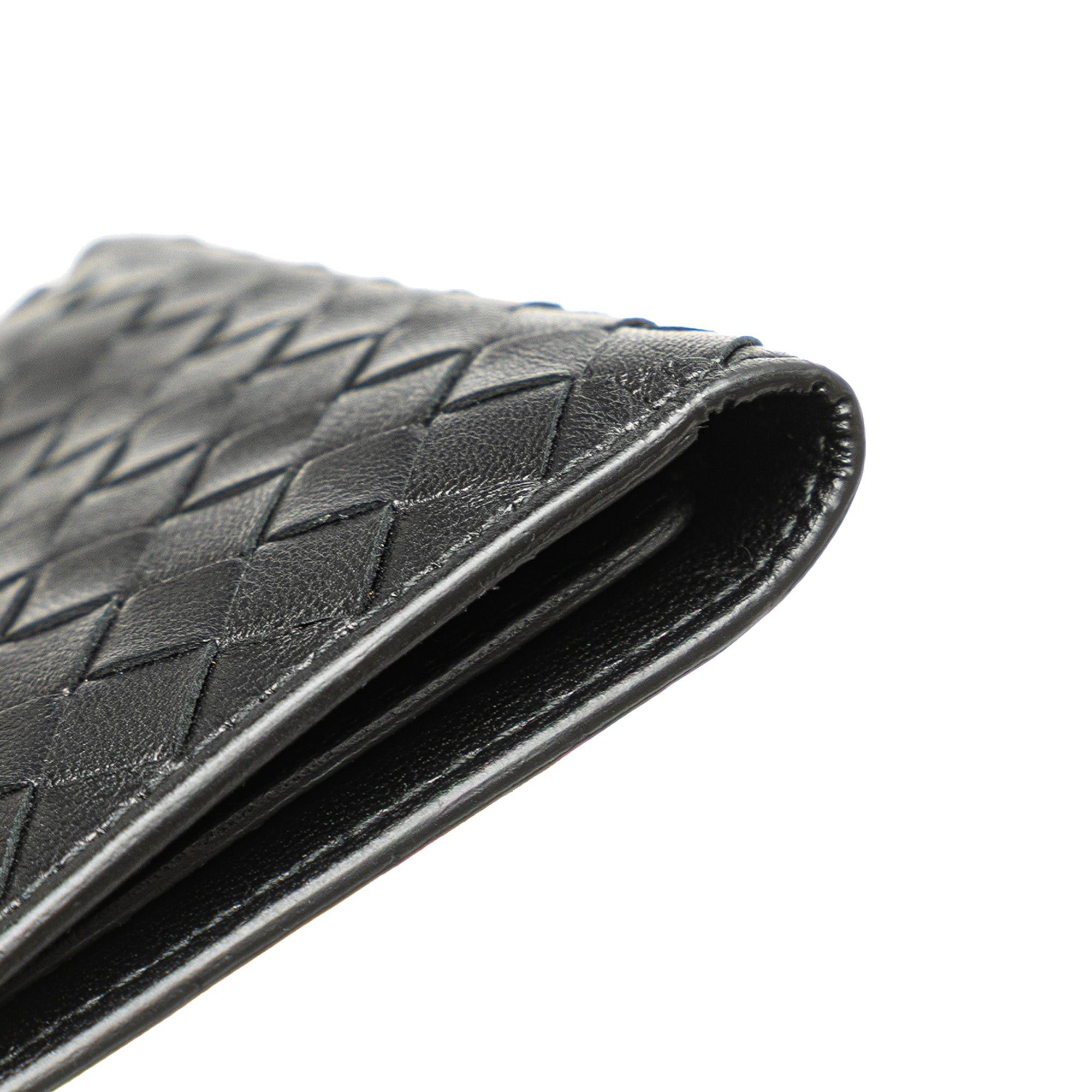 Bottega Veneta Bottega Veneta Nappa Intrecciato Bifold Card Case Black Size ONE SIZE - 9 Thumbnail
