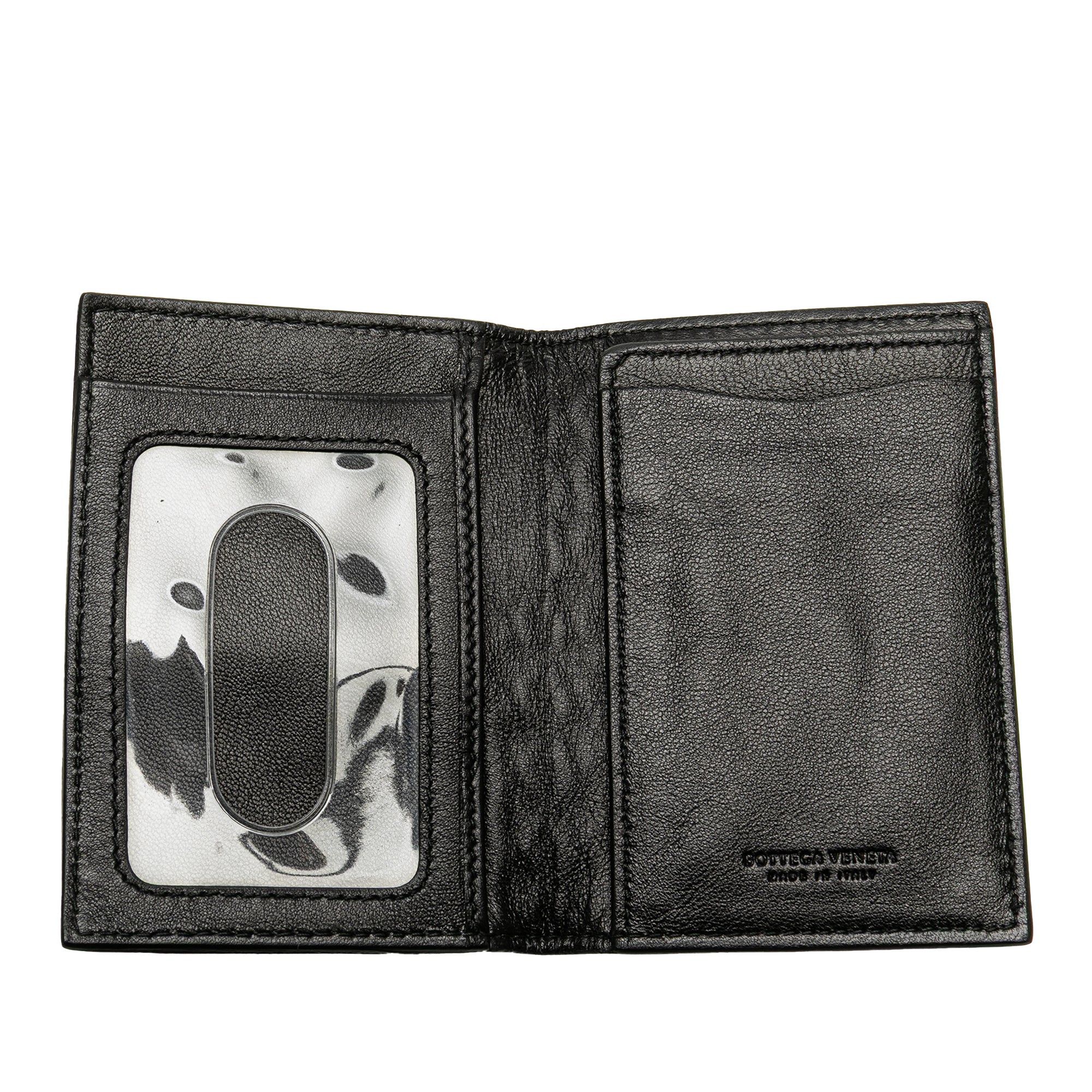 Bottega Veneta Bottega Veneta Nappa Intrecciato Bifold Card Case Black Size ONE SIZE - 4 Thumbnail
