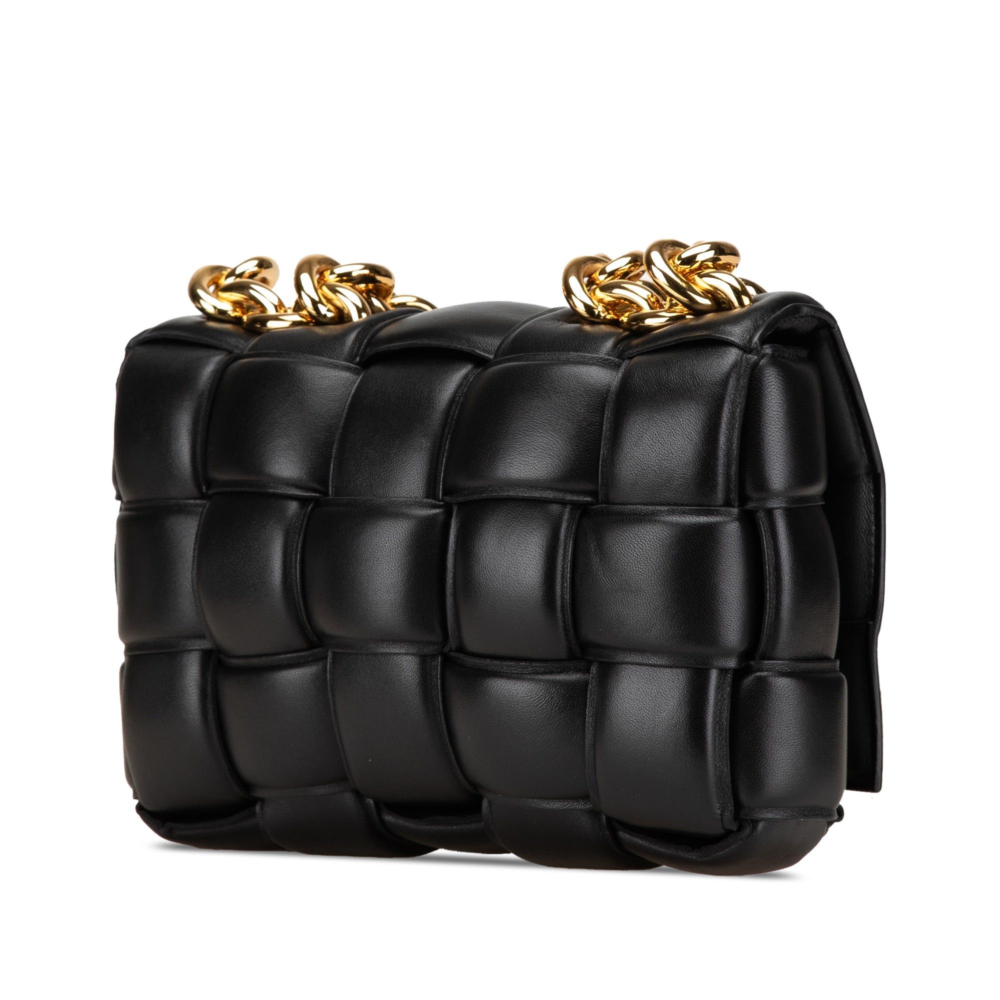 Bottega Veneta Bottega Veneta Nappa Intrecciato Padded Chain Cassette Satchel Black Size ONE SIZE - 2 Thumbnail