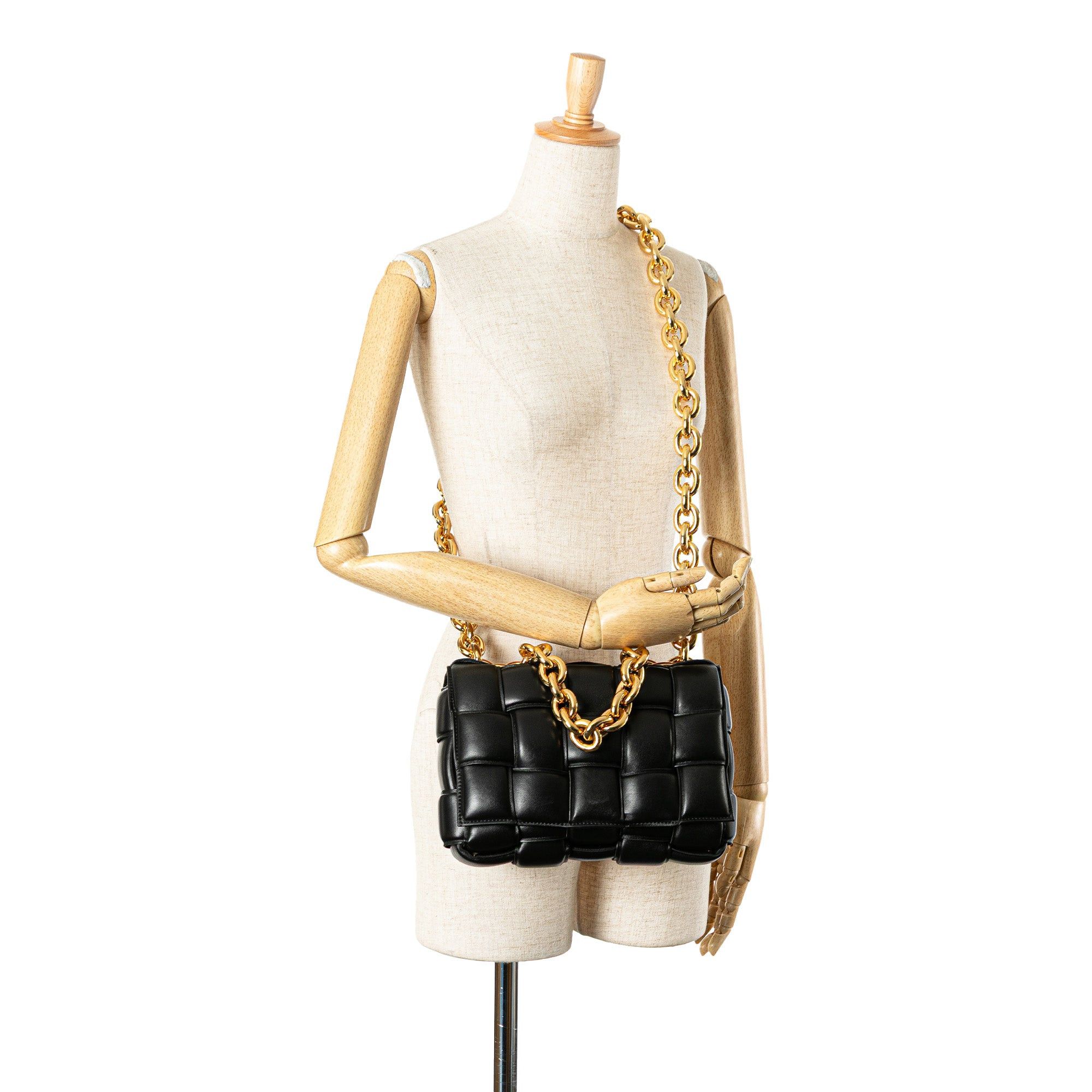 Bottega Veneta Bottega Veneta Nappa Intrecciato Padded Chain Cassette Satchel Black Size ONE SIZE - 11 Thumbnail