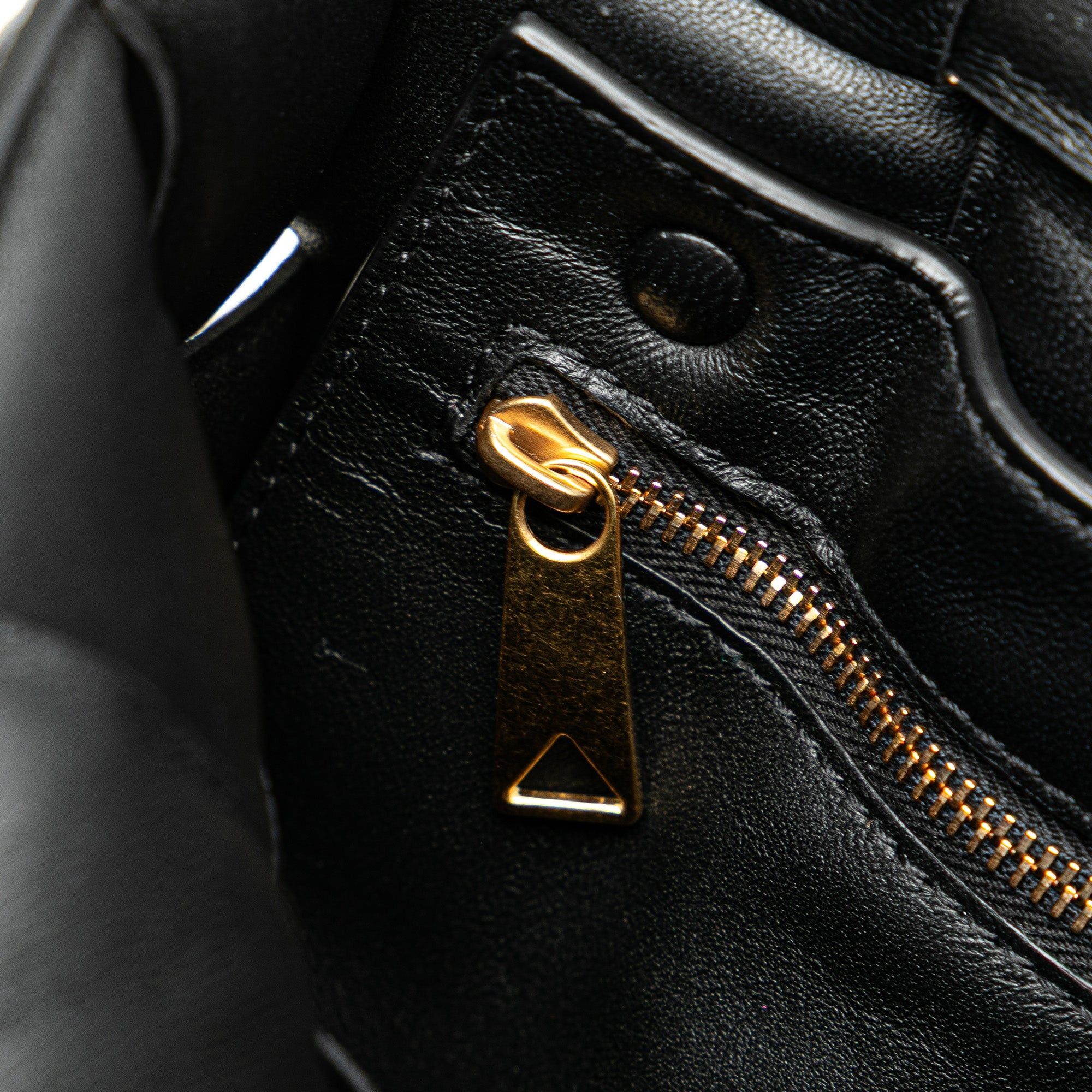 Bottega Veneta Bottega Veneta Nappa Intrecciato Padded Chain Cassette Satchel Black Size ONE SIZE - 6 Thumbnail