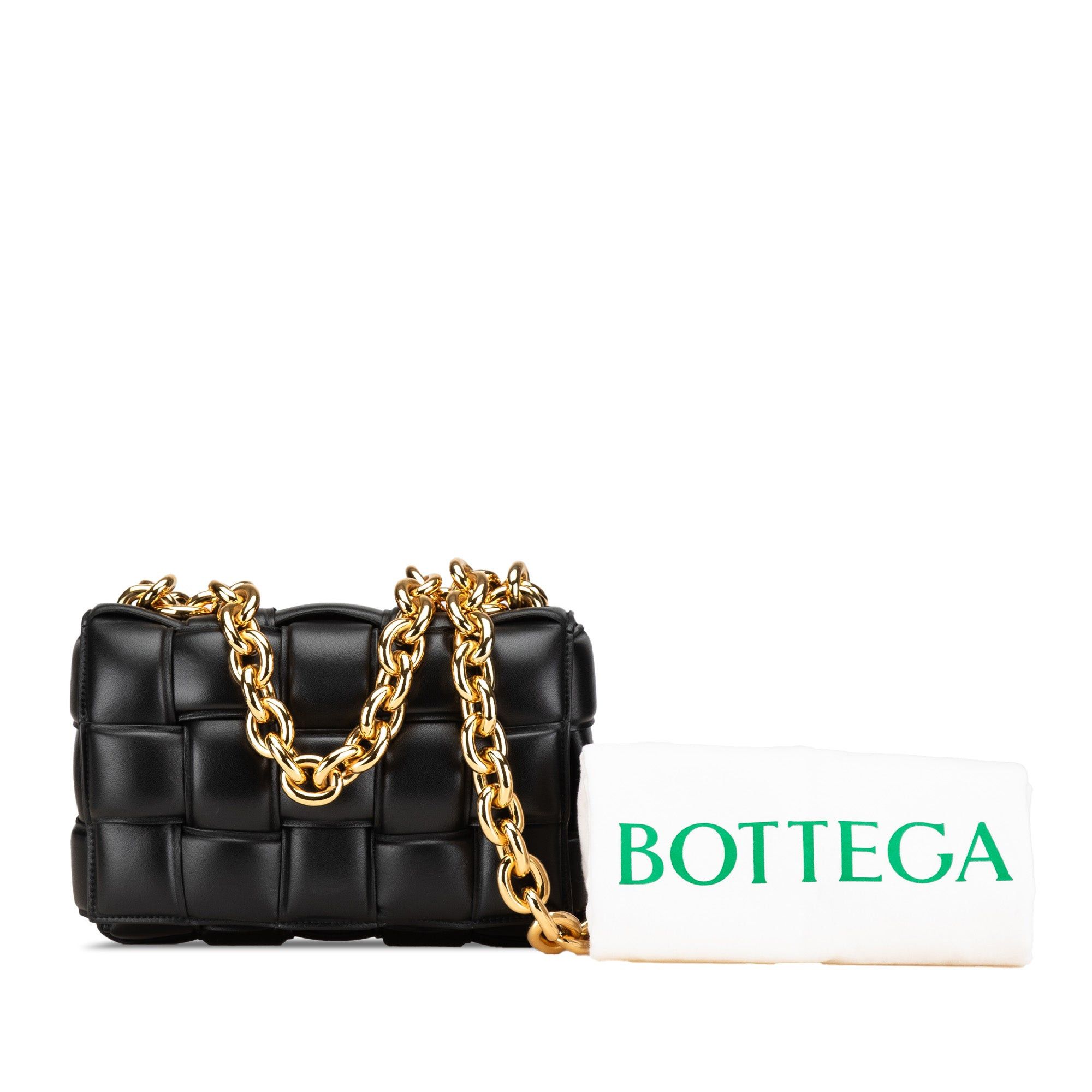 Bottega Veneta Bottega Veneta Nappa Intrecciato Padded Chain Cassette Satchel Black Size ONE SIZE - 12 Thumbnail