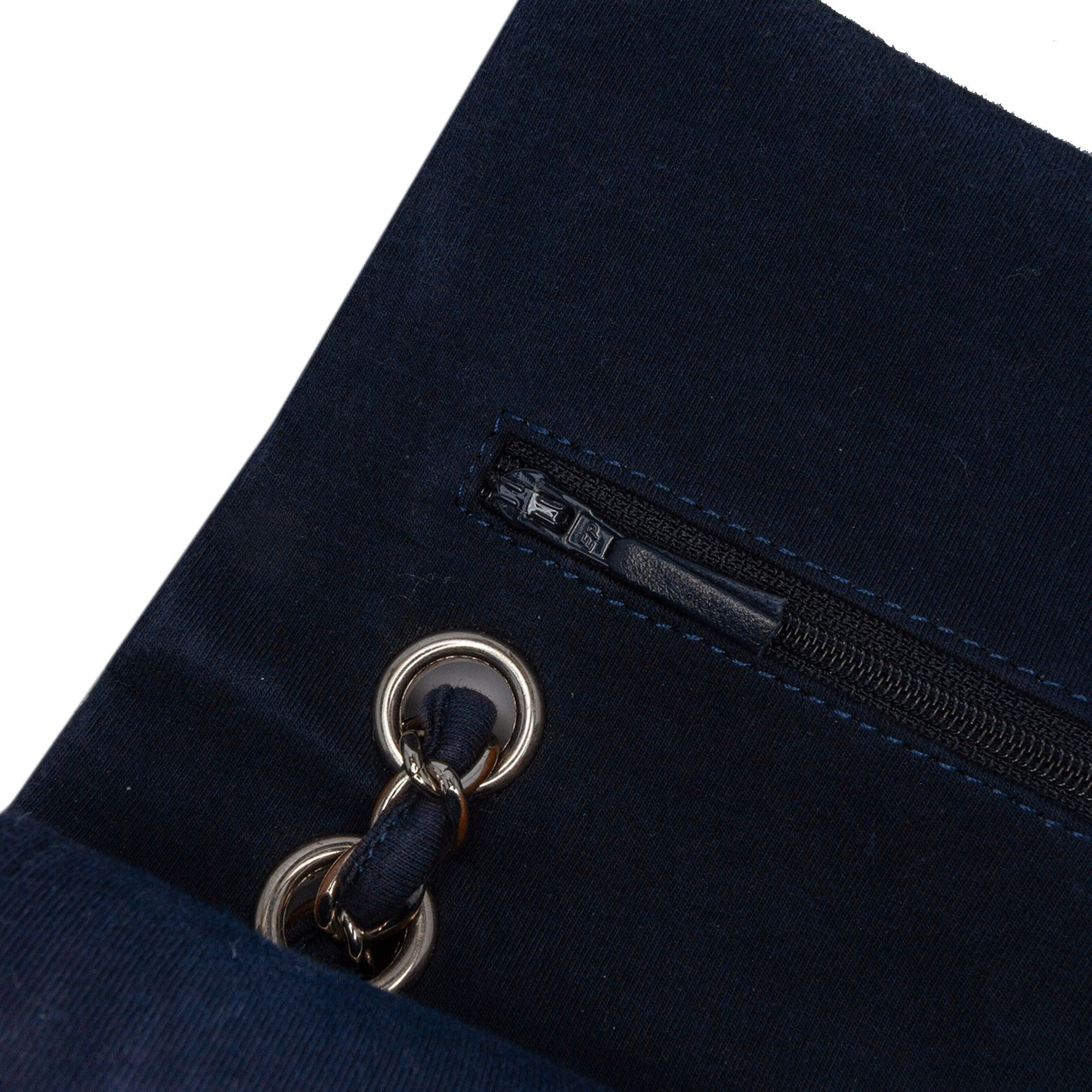 Chanel Chanel Medium Classic Jersey Double Flap Blue Size ONE SIZE - 8 Thumbnail