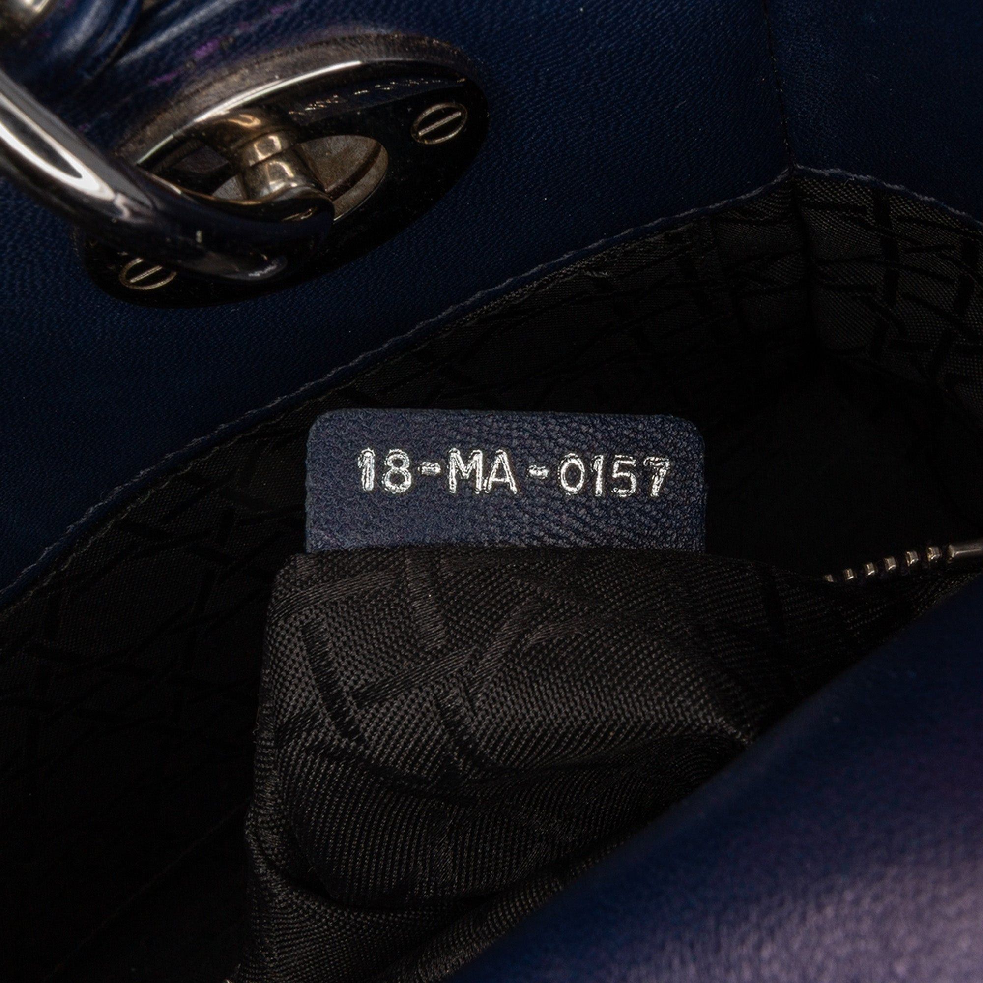 Dior Dior Small Lambskin Cannage My ABCDior Lady Dior Blue Size ONE SIZE - 5 Thumbnail