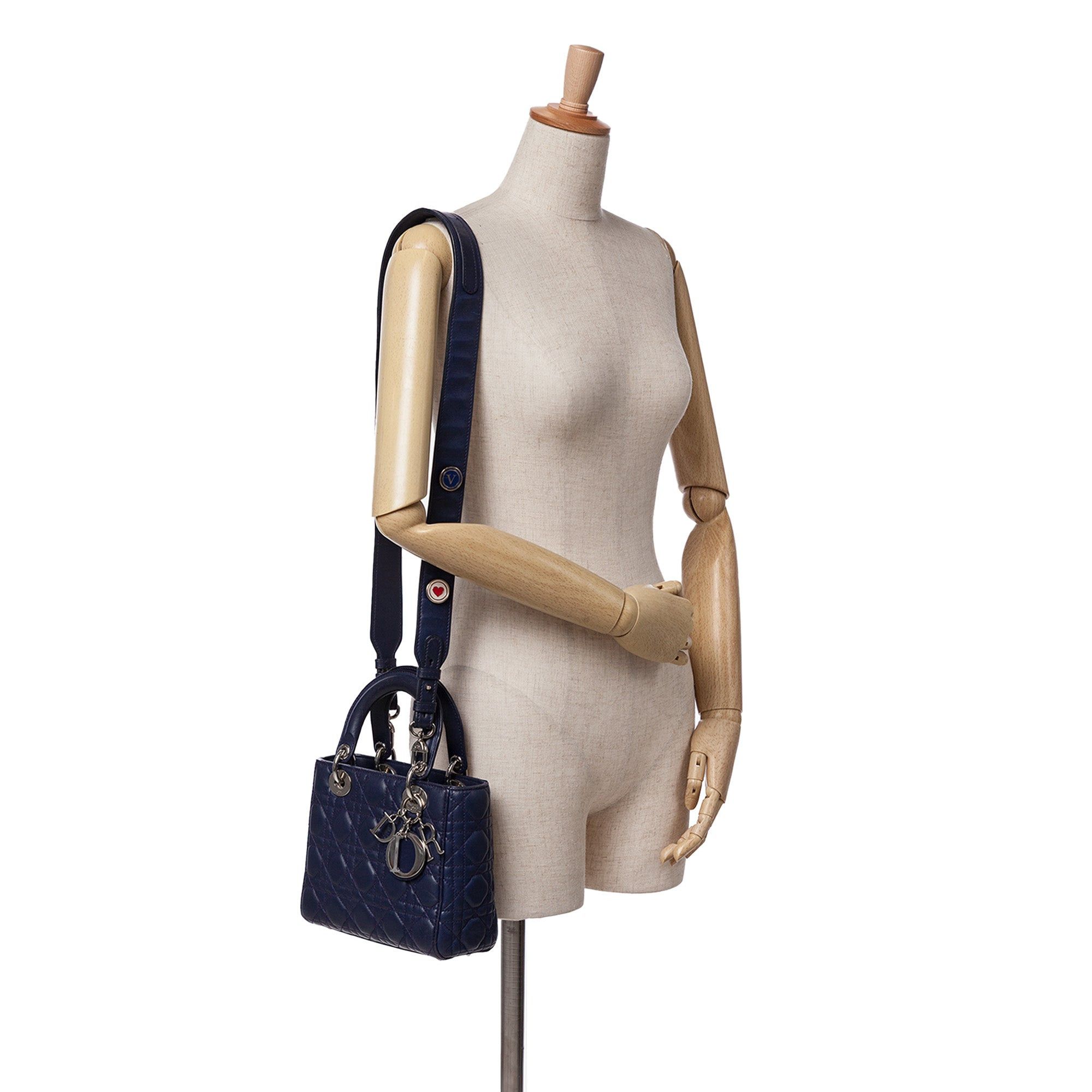 Dior Dior Small Lambskin Cannage My ABCDior Lady Dior Blue Size ONE SIZE - 9 Thumbnail