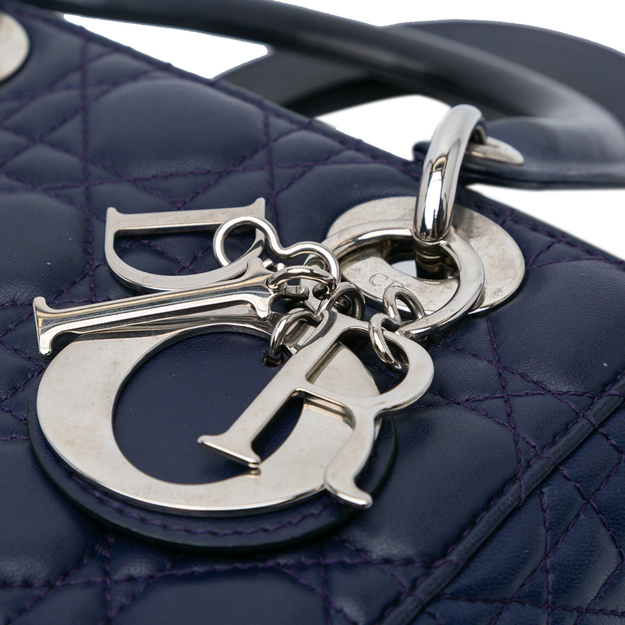 Dior Dior Small Lambskin Cannage My ABCDior Lady Dior Blue Size ONE SIZE - 6 Thumbnail