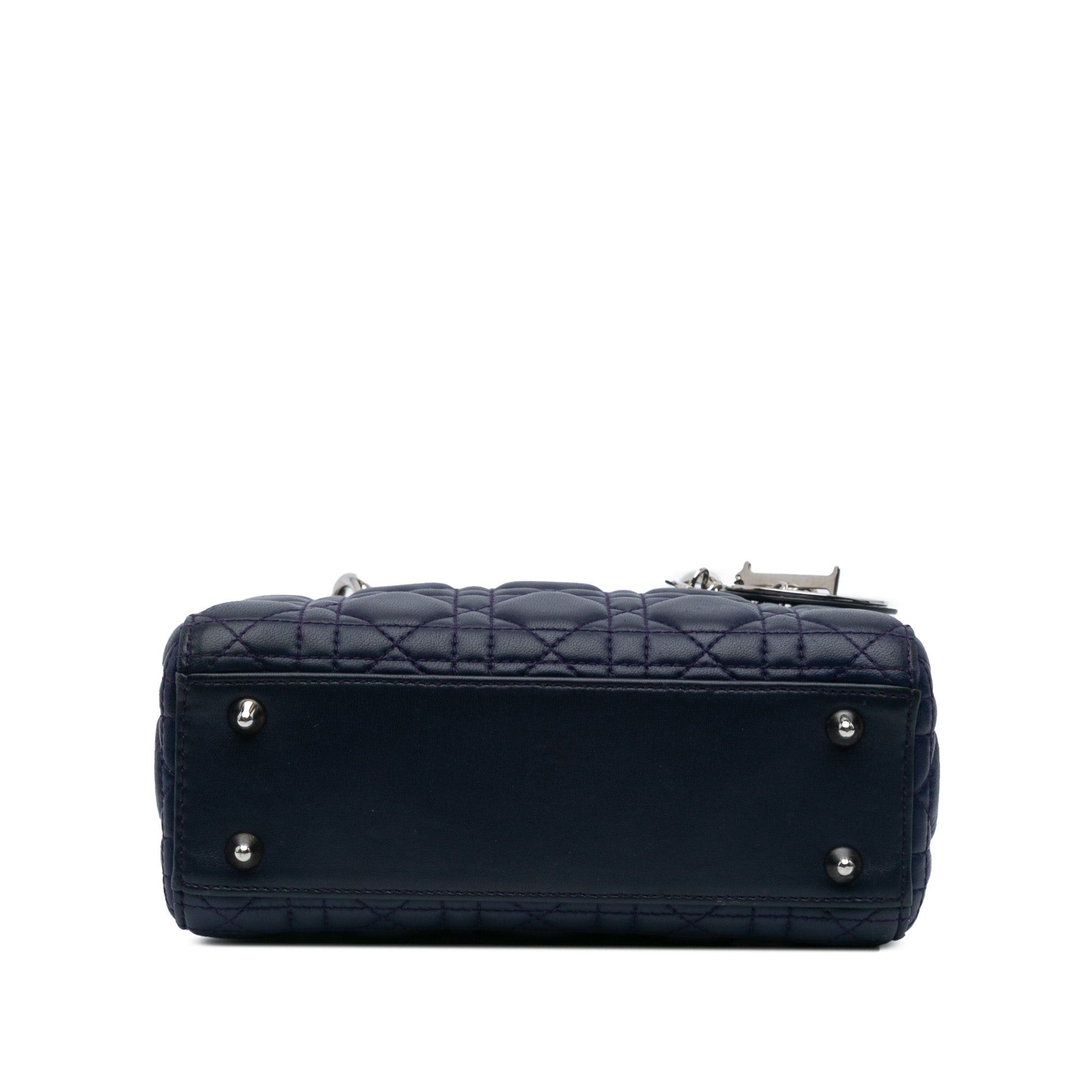 Dior Dior Small Lambskin Cannage My ABCDior Lady Dior Blue Size ONE SIZE - 3 Thumbnail