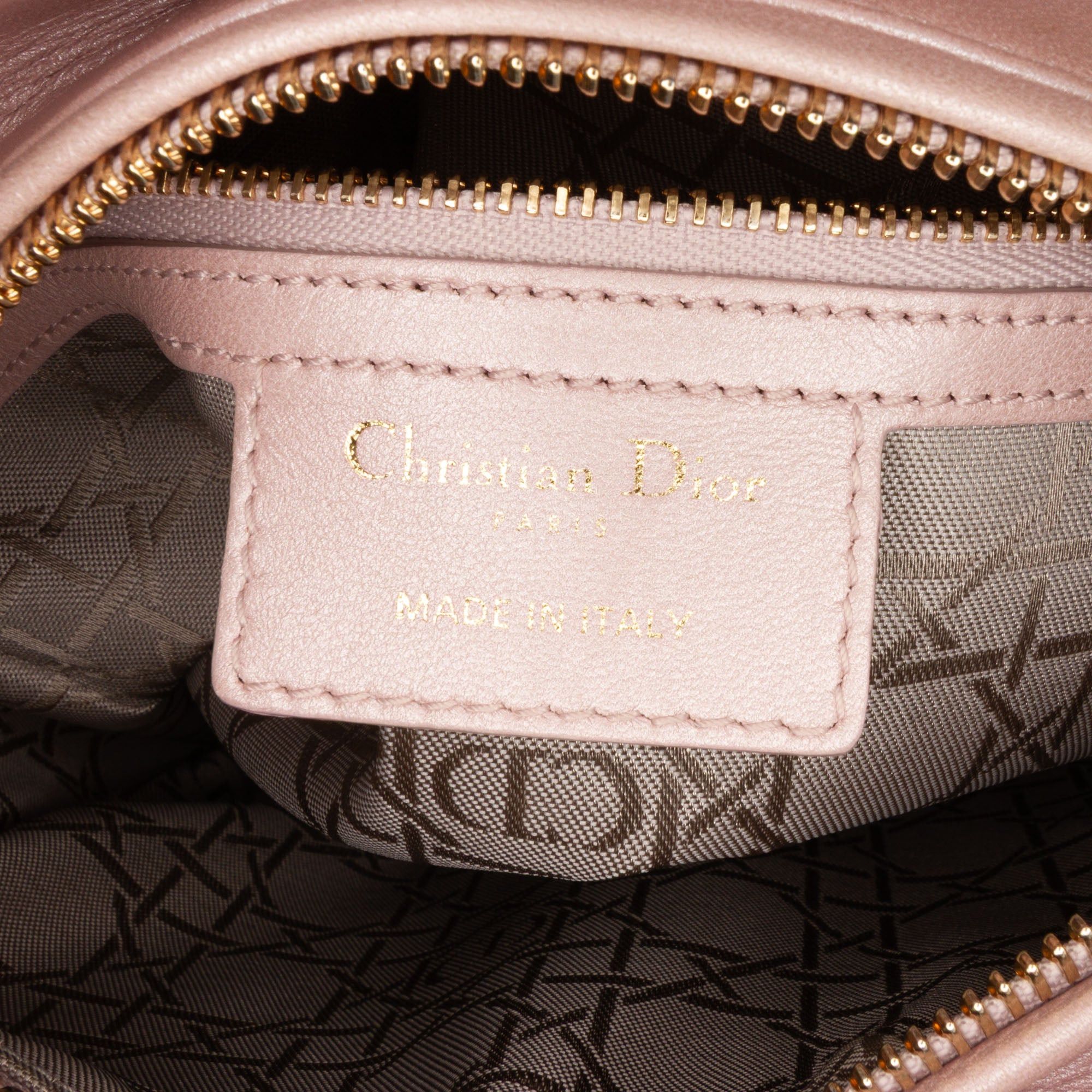 Dior Dior Medium Pearlescent Lambskin Cannage Lady Dior Pink Size ONE SIZE - 5 Thumbnail