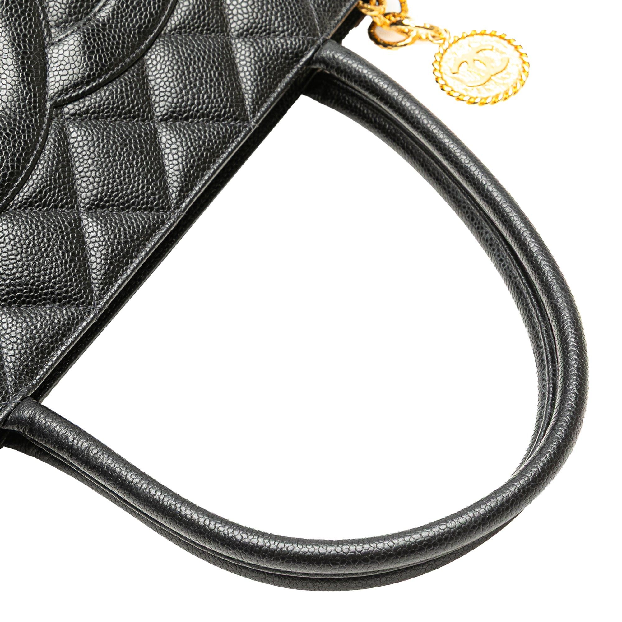 Chanel Chanel Caviar Medallion Tote Black Size ONE SIZE - 9 Thumbnail