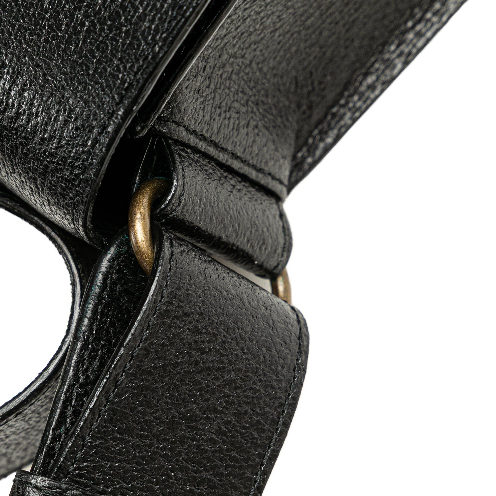 Yves Saint Laurent Yves Saint Laurent Leather Messenger Bag Black Size ONE SIZE - 8 Thumbnail