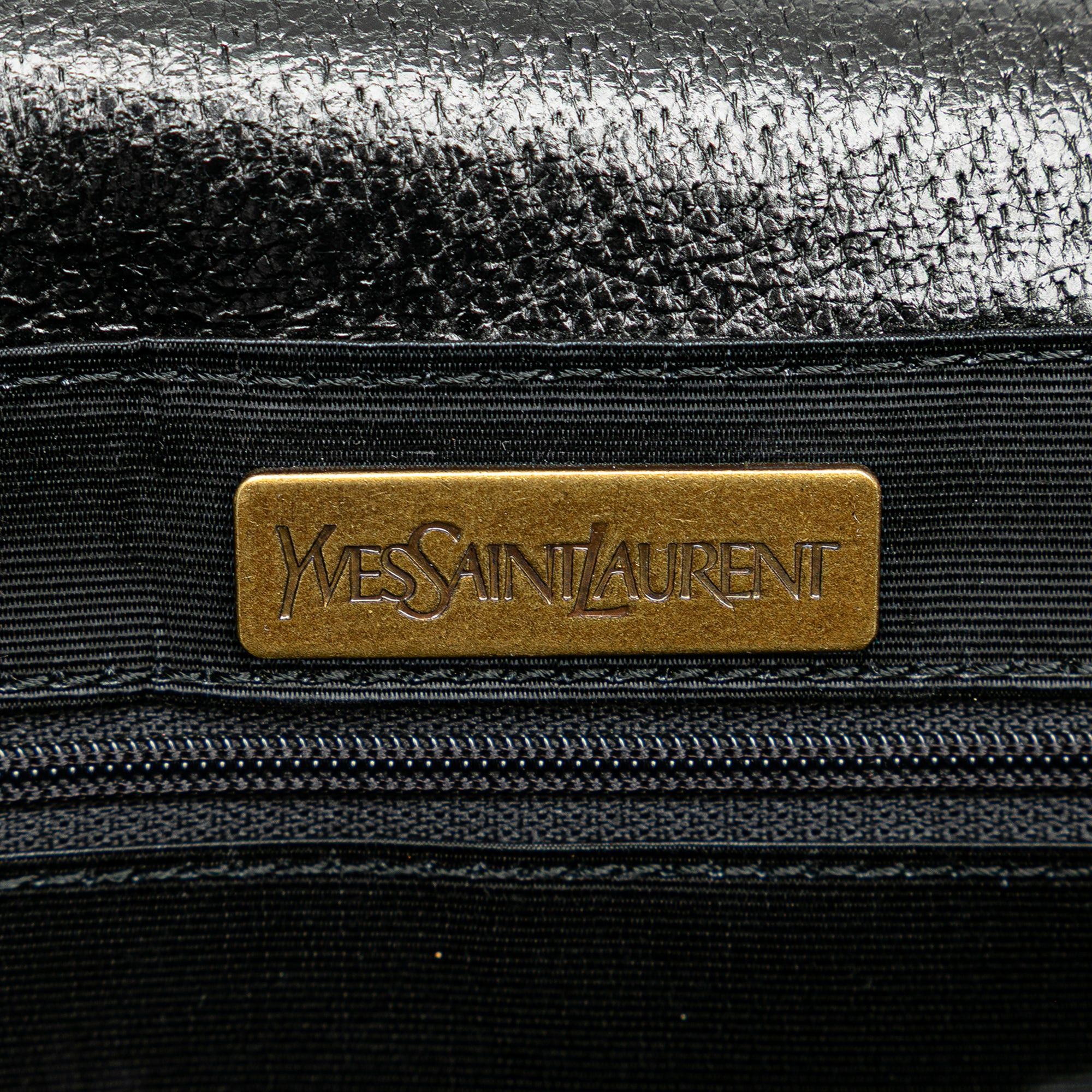 Yves Saint Laurent Yves Saint Laurent Leather Messenger Bag Black Size ONE SIZE - 4 Thumbnail