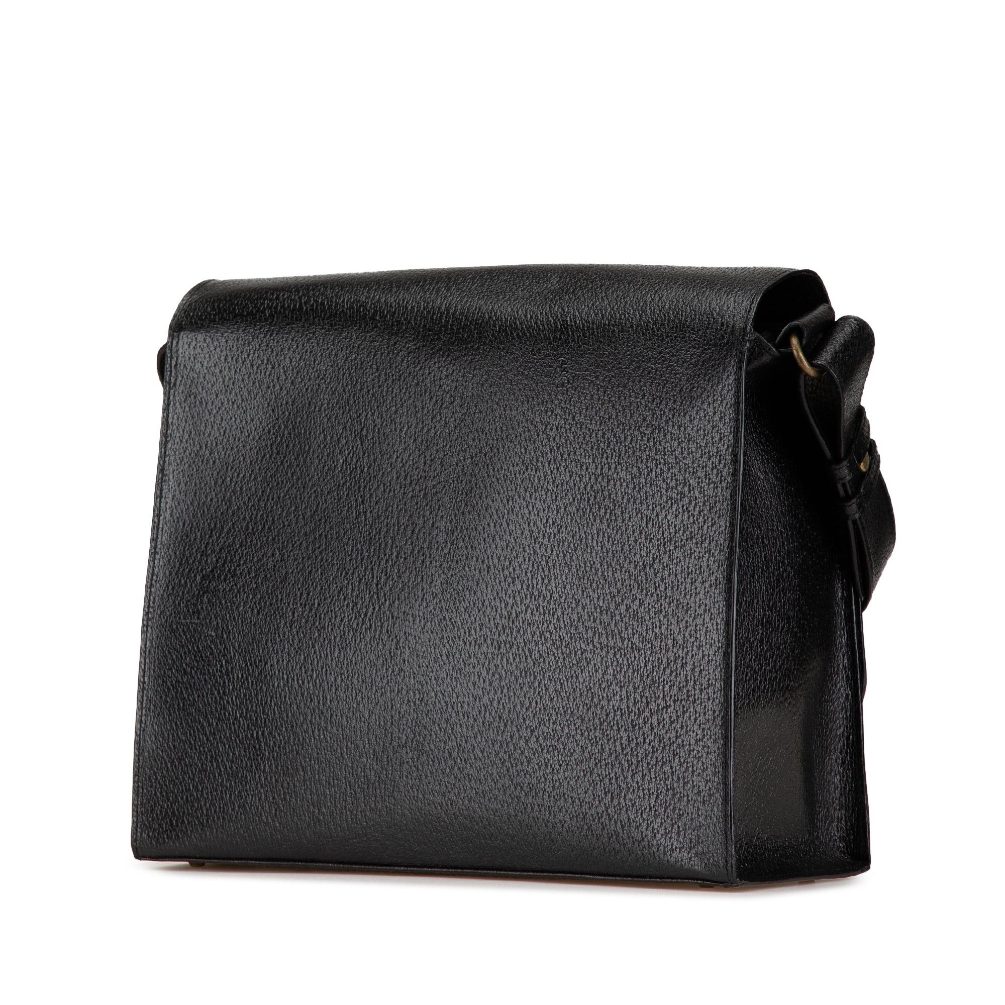 Yves Saint Laurent Yves Saint Laurent Leather Messenger Bag Black Size ONE SIZE - 2 Thumbnail