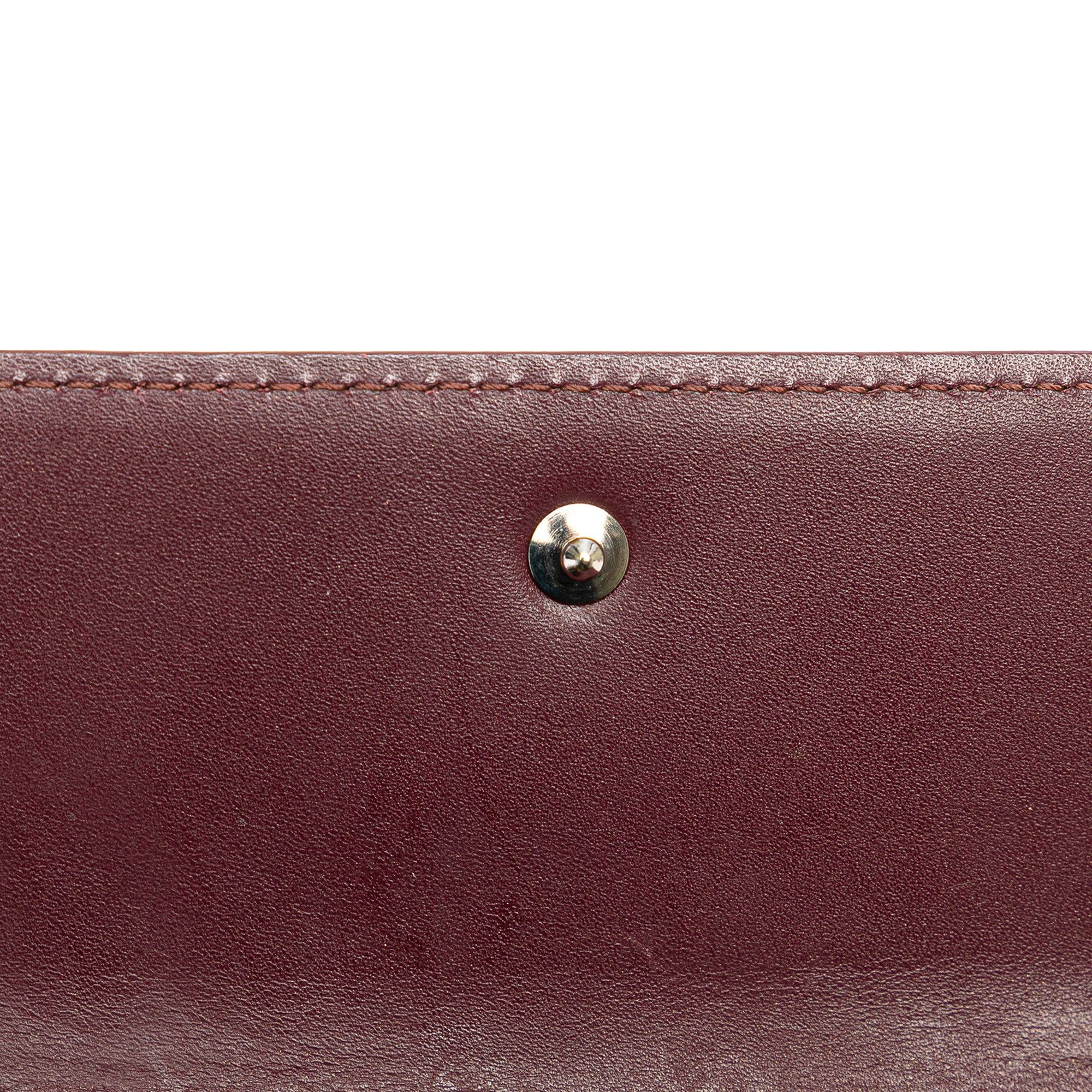 Louis Vuitton Louis Vuitton Monogram Mat Portefuille Elise Trifold Wallet Red Size ONE SIZE - 8 Thumbnail