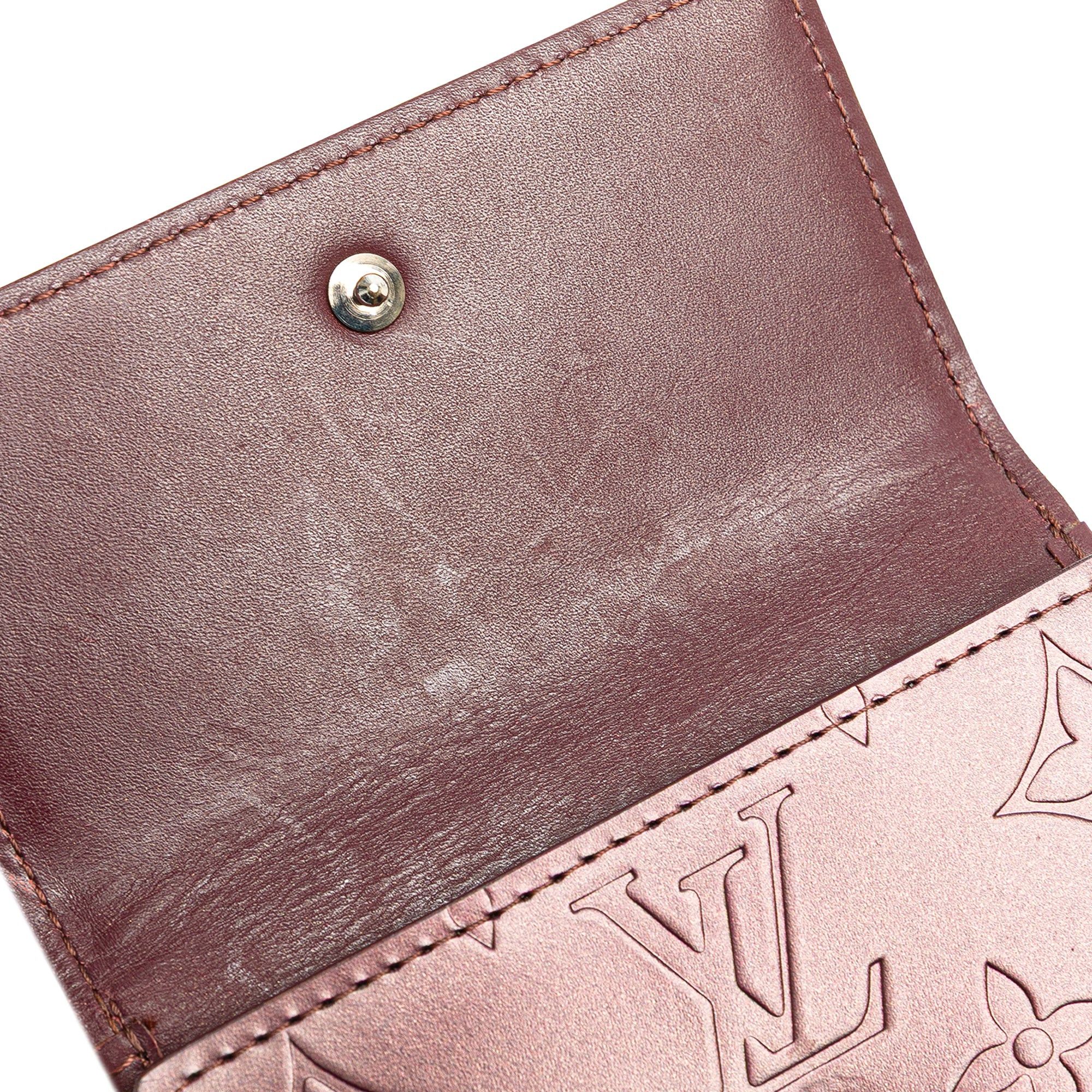 Louis Vuitton Louis Vuitton Monogram Mat Portefuille Elise Trifold Wallet Red Size ONE SIZE - 10 Thumbnail