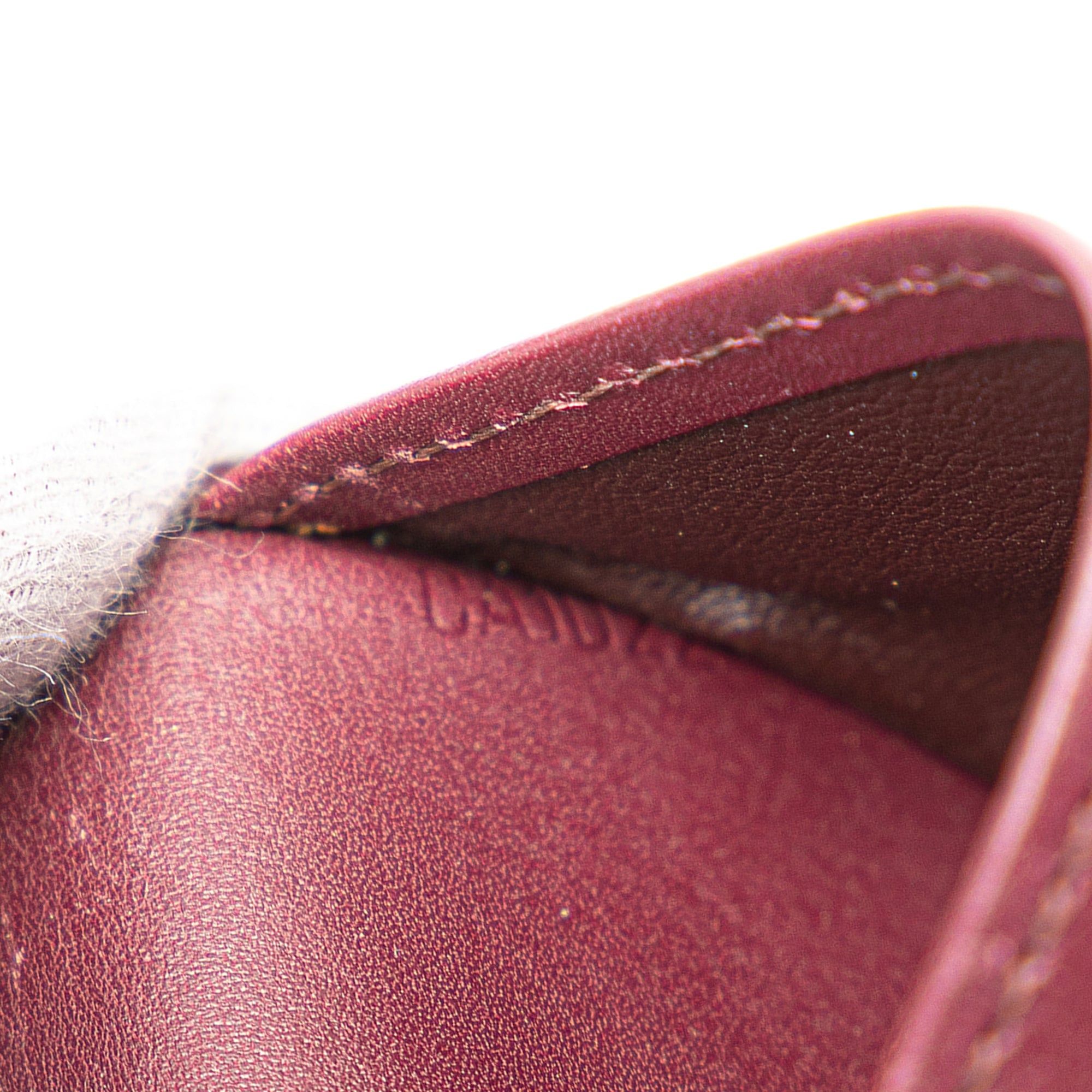 Louis Vuitton Louis Vuitton Monogram Mat Portefuille Elise Trifold Wallet Red Size ONE SIZE - 7 Thumbnail