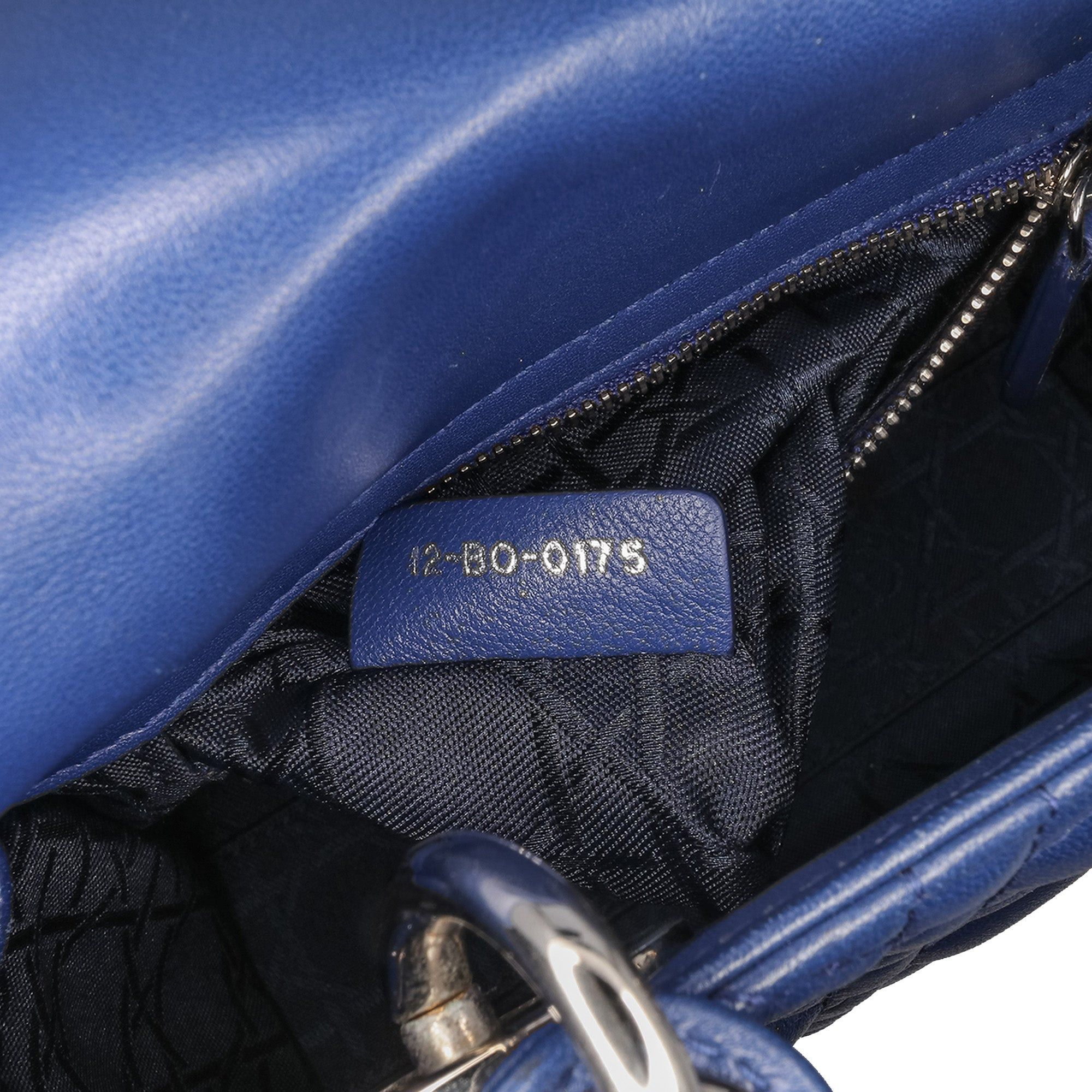 Dior Dior Mini Lambskin Cannage Lady Dior Blue Size ONE SIZE - 5 Thumbnail