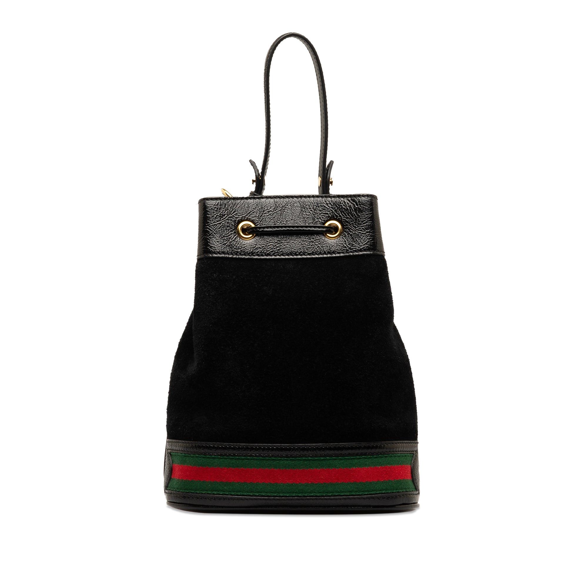 Gucci Gucci Suede Ophidia Web Bucket Bag Black Size ONE SIZE - 3 Thumbnail