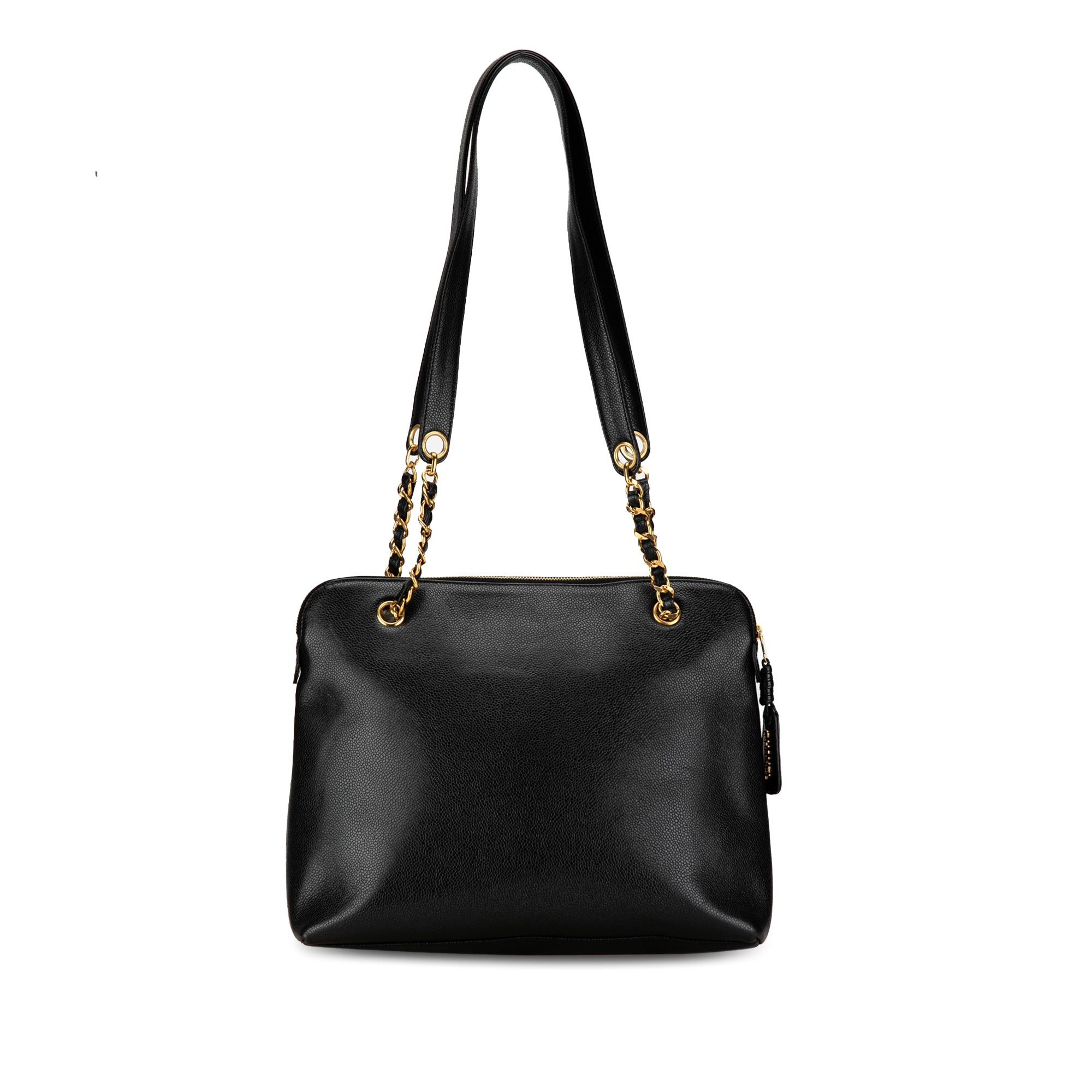 Chanel Chanel Caviar Front Pocket Chain Tote Black Size ONE SIZE - 3 Thumbnail