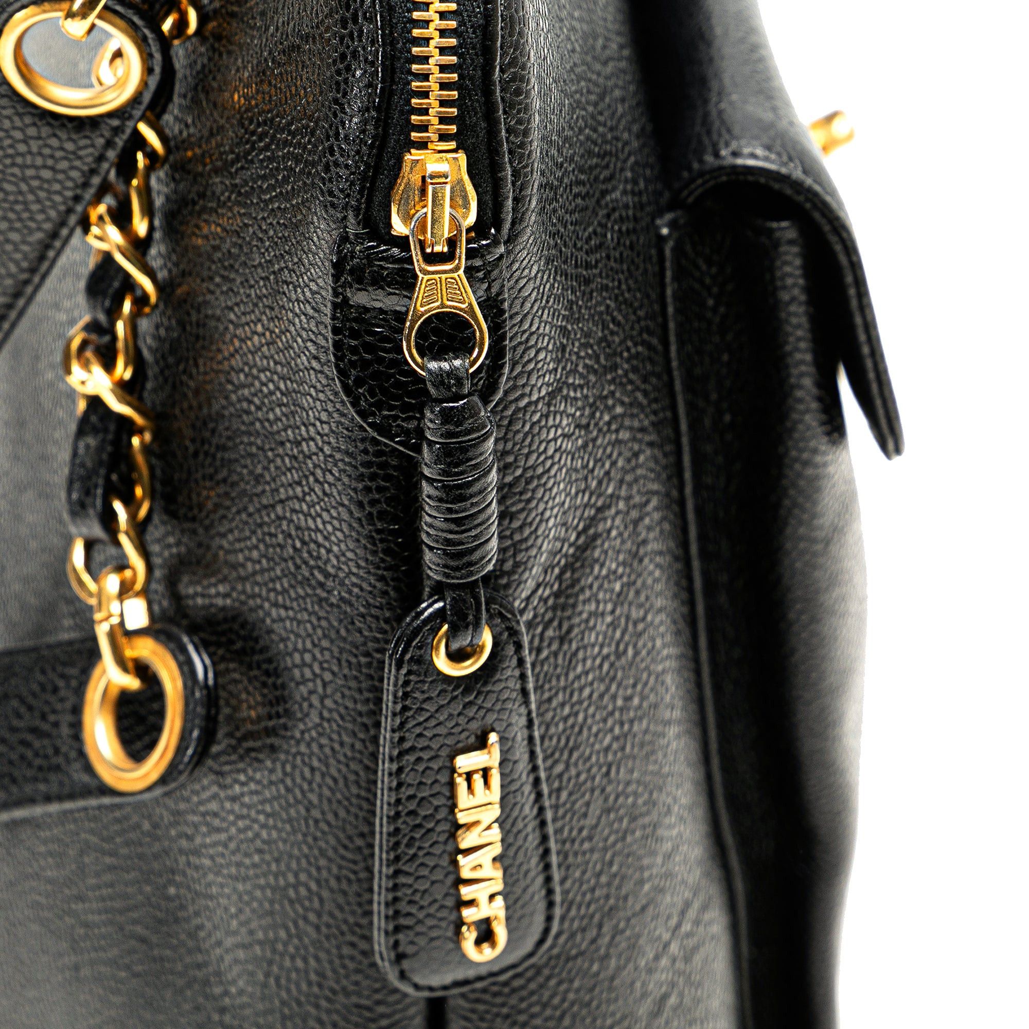 Chanel Chanel Caviar Front Pocket Chain Tote Black Size ONE SIZE - 8 Thumbnail