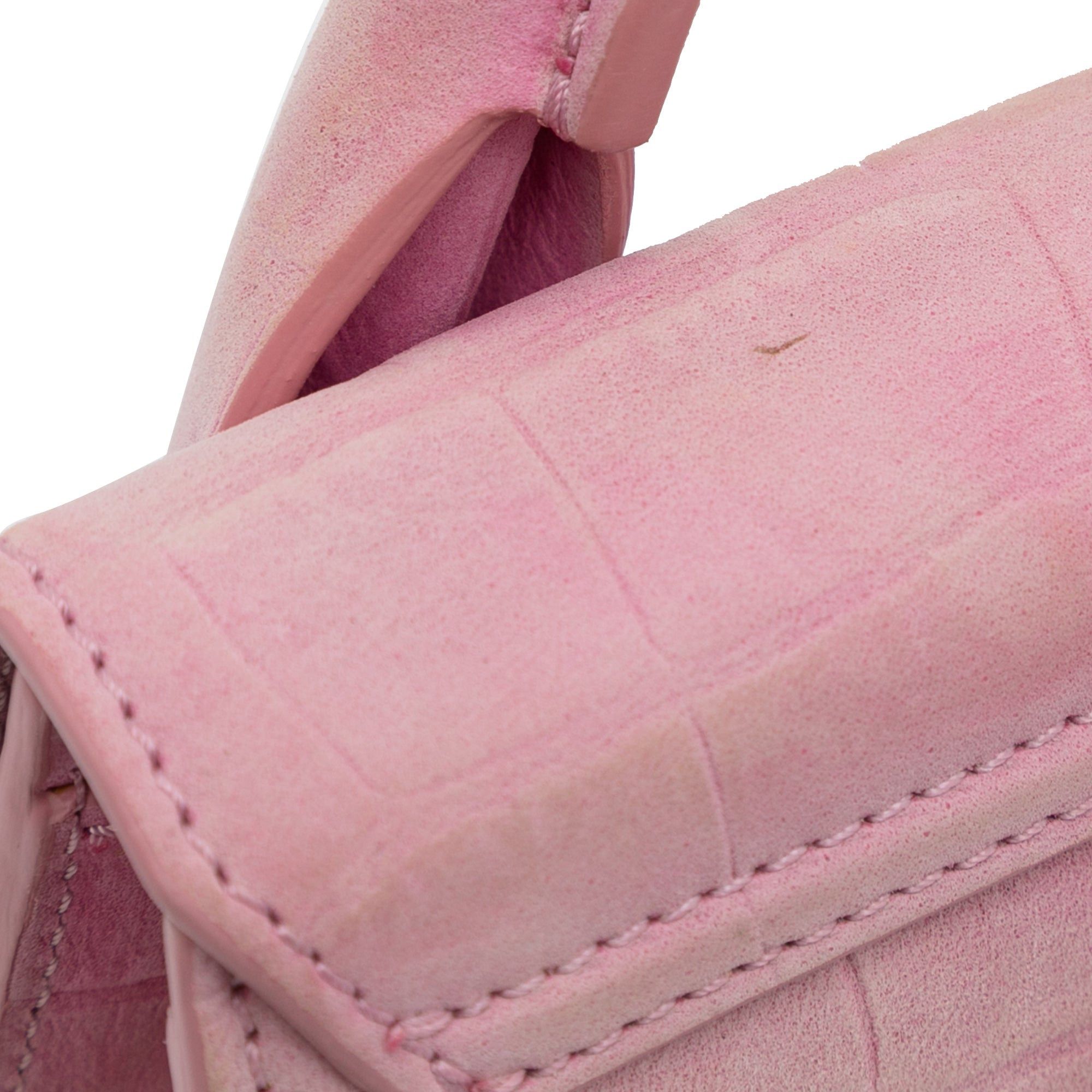 Jacquemus Jacquemus Suede Embossed Le Chiquito Long Pink Size ONE SIZE - 10 Thumbnail