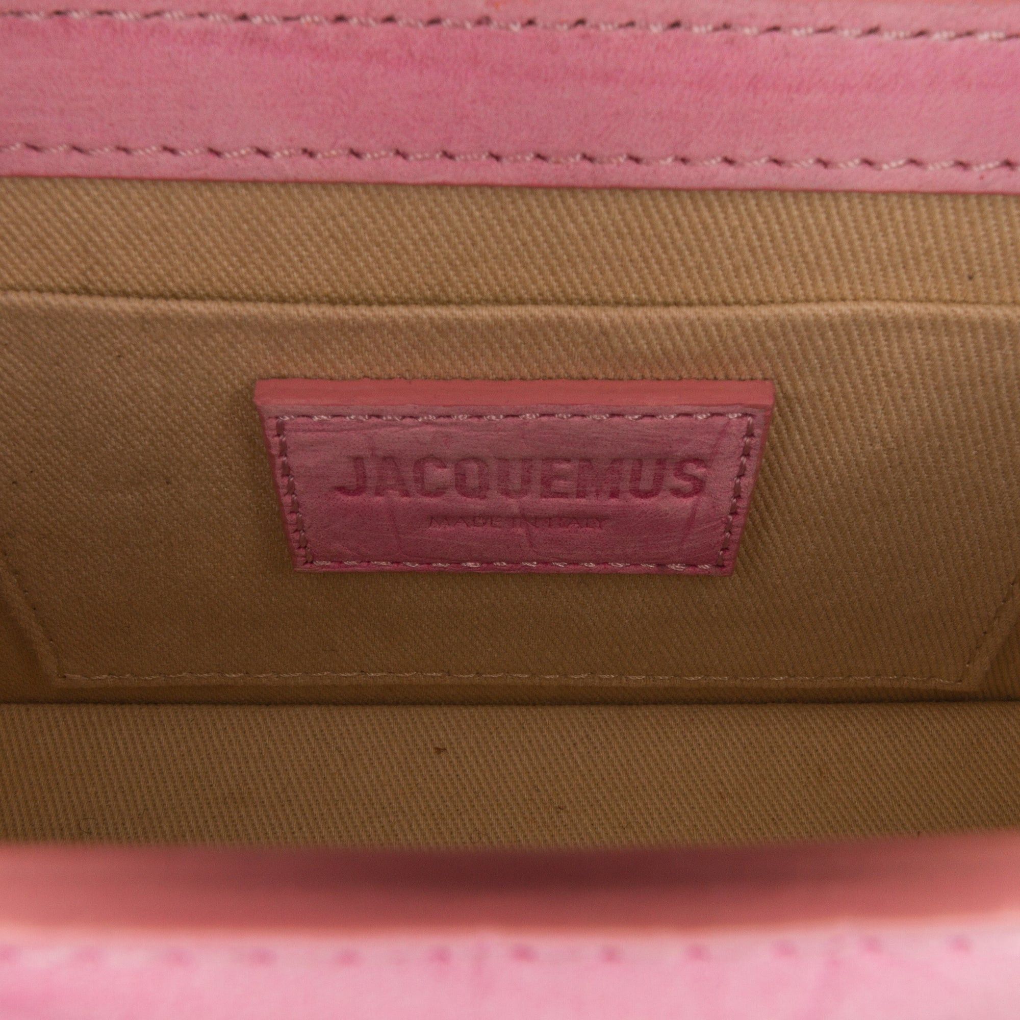 Jacquemus Jacquemus Suede Embossed Le Chiquito Long Pink Size ONE SIZE - 7 Thumbnail