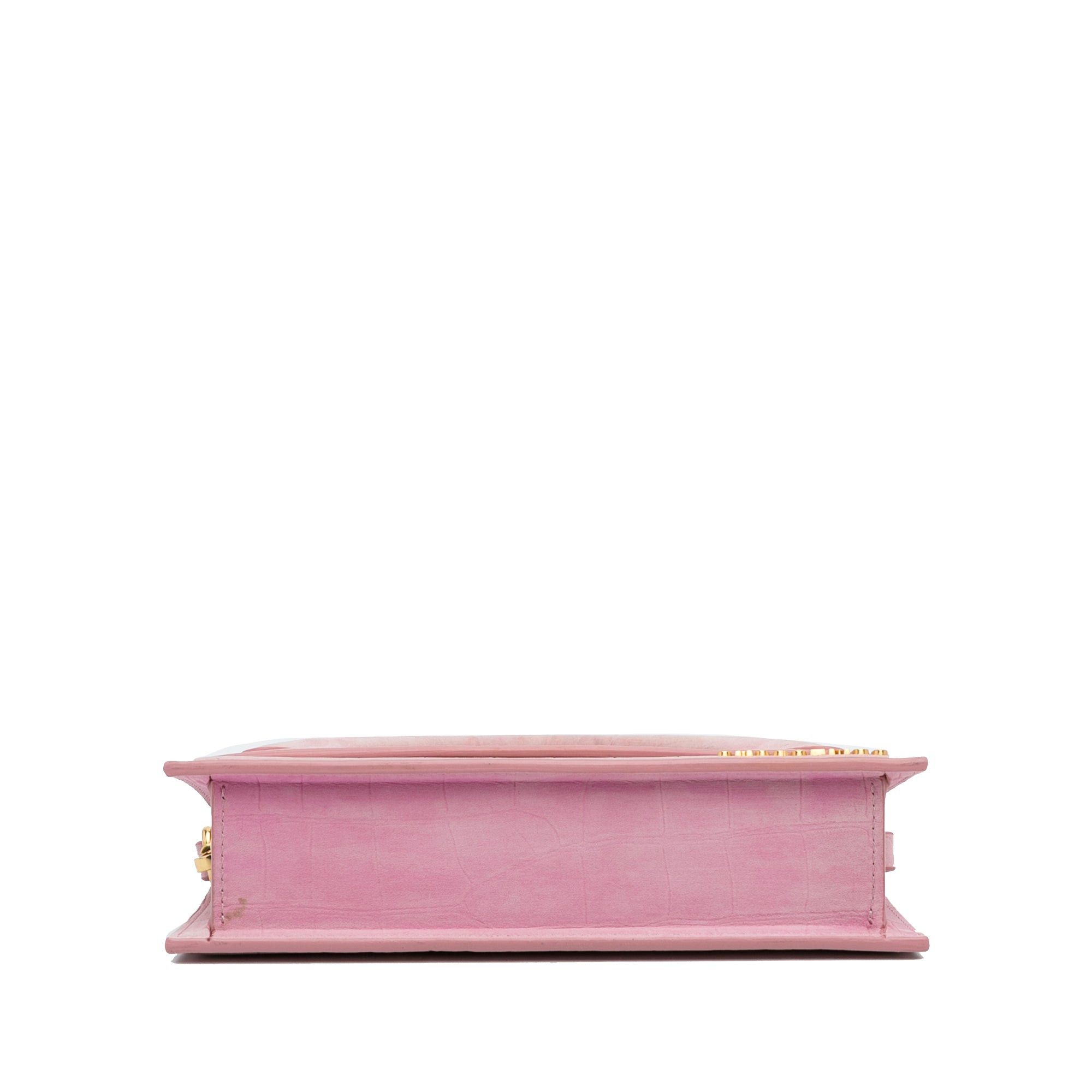 Jacquemus Jacquemus Suede Embossed Le Chiquito Long Pink Size ONE SIZE - 5 Thumbnail