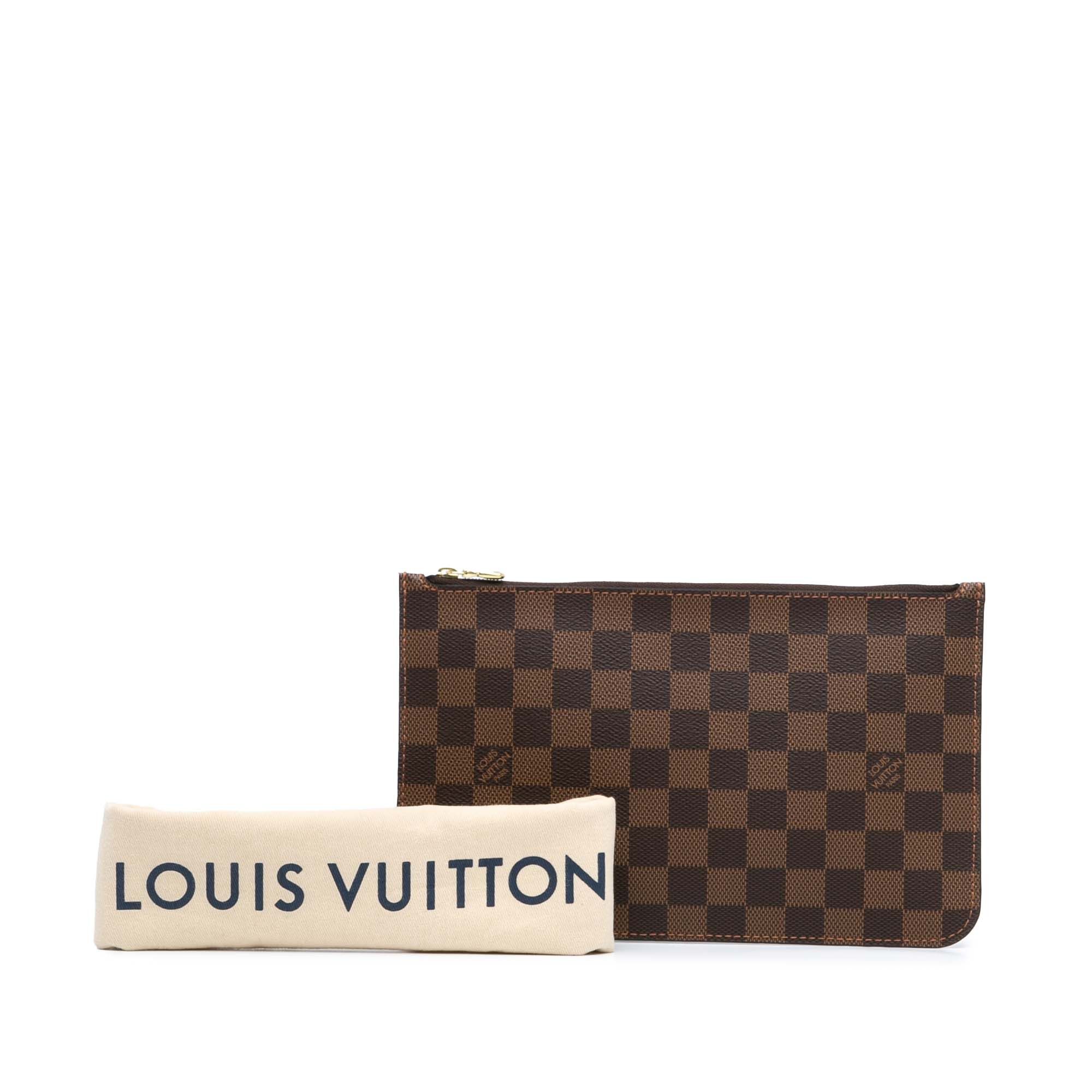 Louis Vuitton Louis Vuitton Damier Ebene Neverfull Pouch Brown Size ONE SIZE - 10 Thumbnail